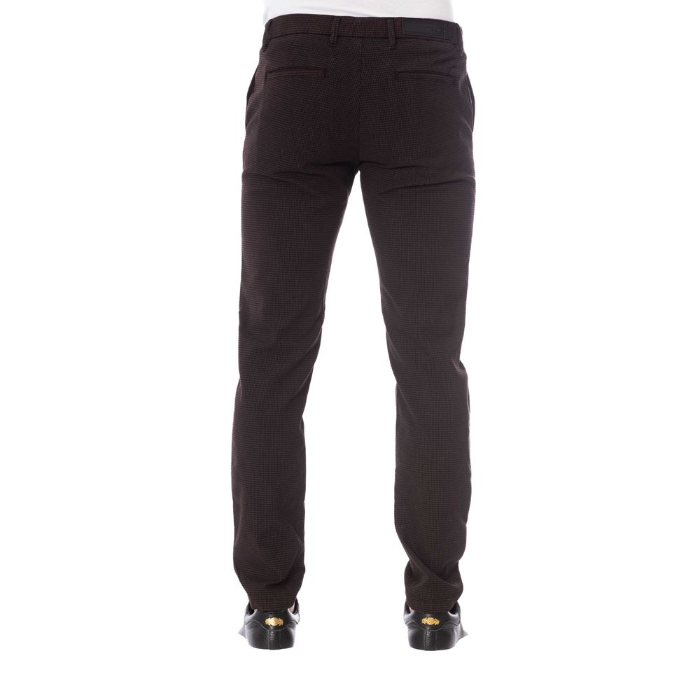 Trussardi Jeans Brown Cotton Men Trouser | Regal Royce
