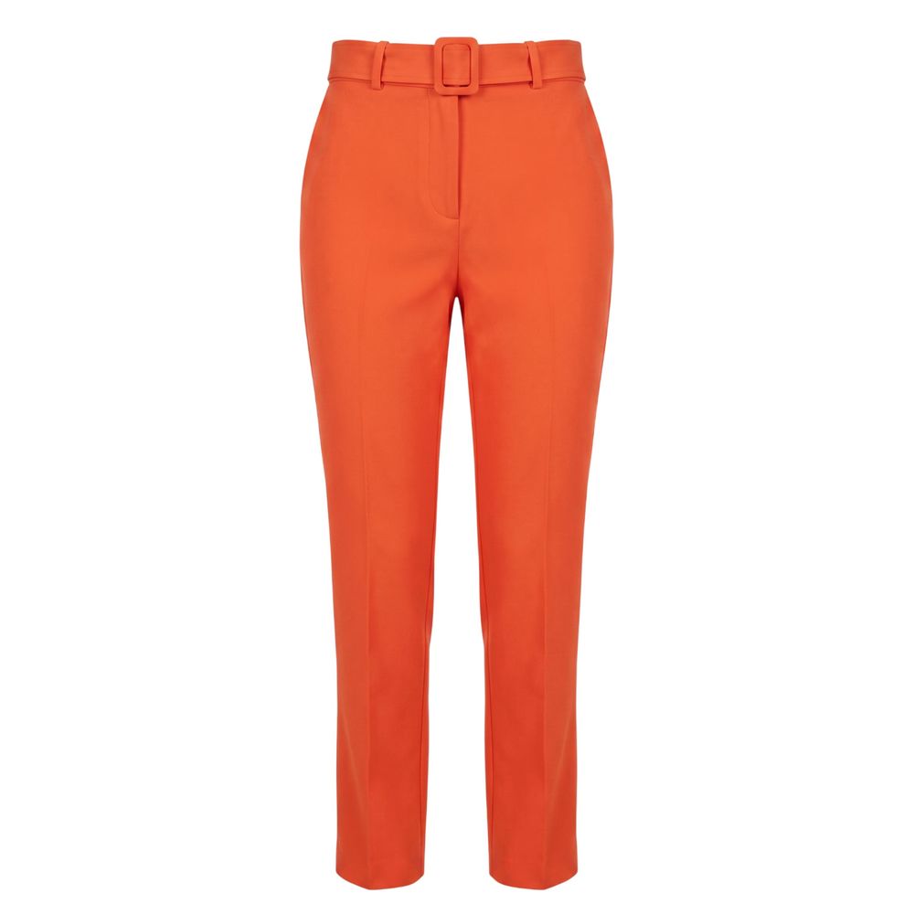 Trussardi Orange Viscose Women Pants | Regal Royce