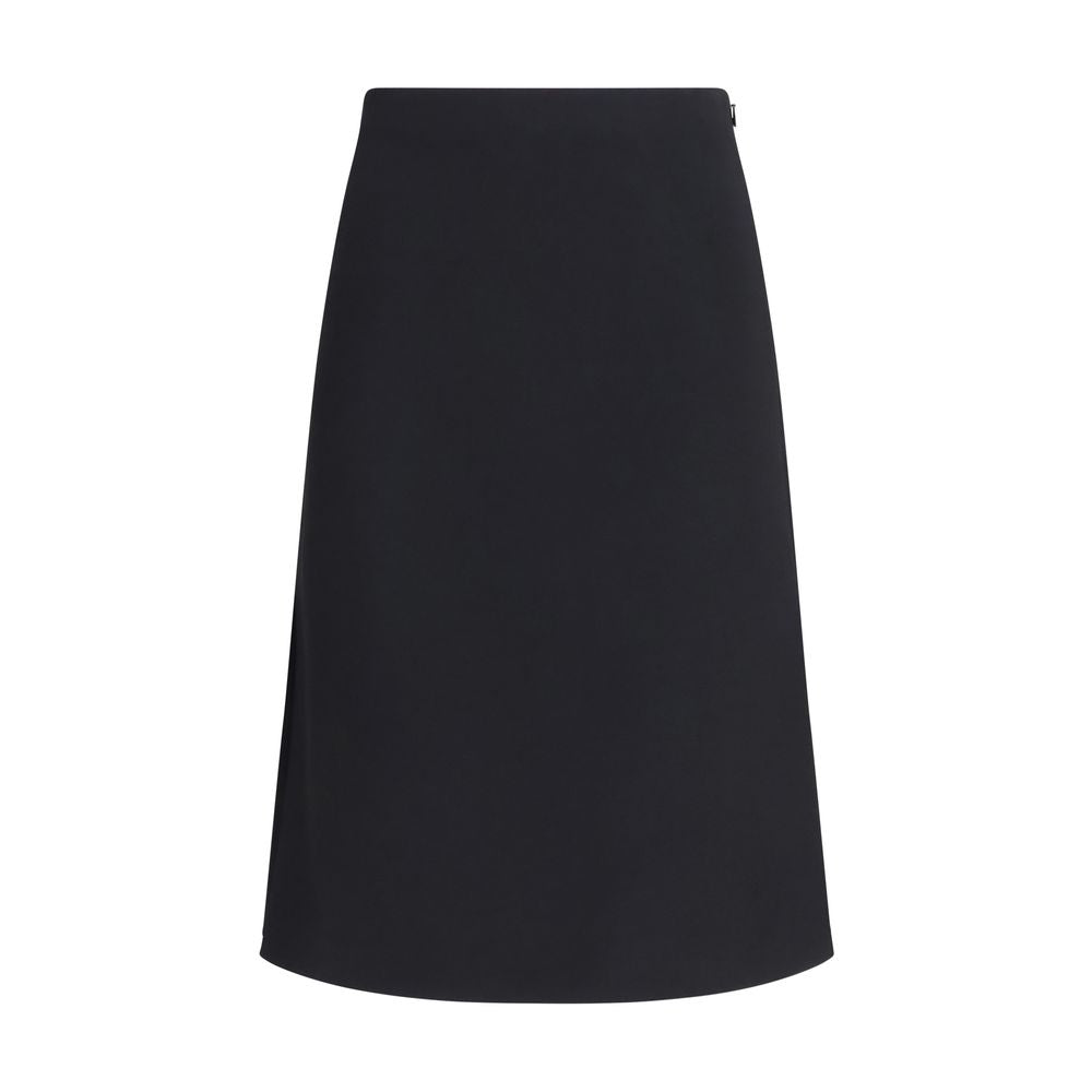 Fendi Black Wool Oves Aries Midi Skirt | Regal Royce