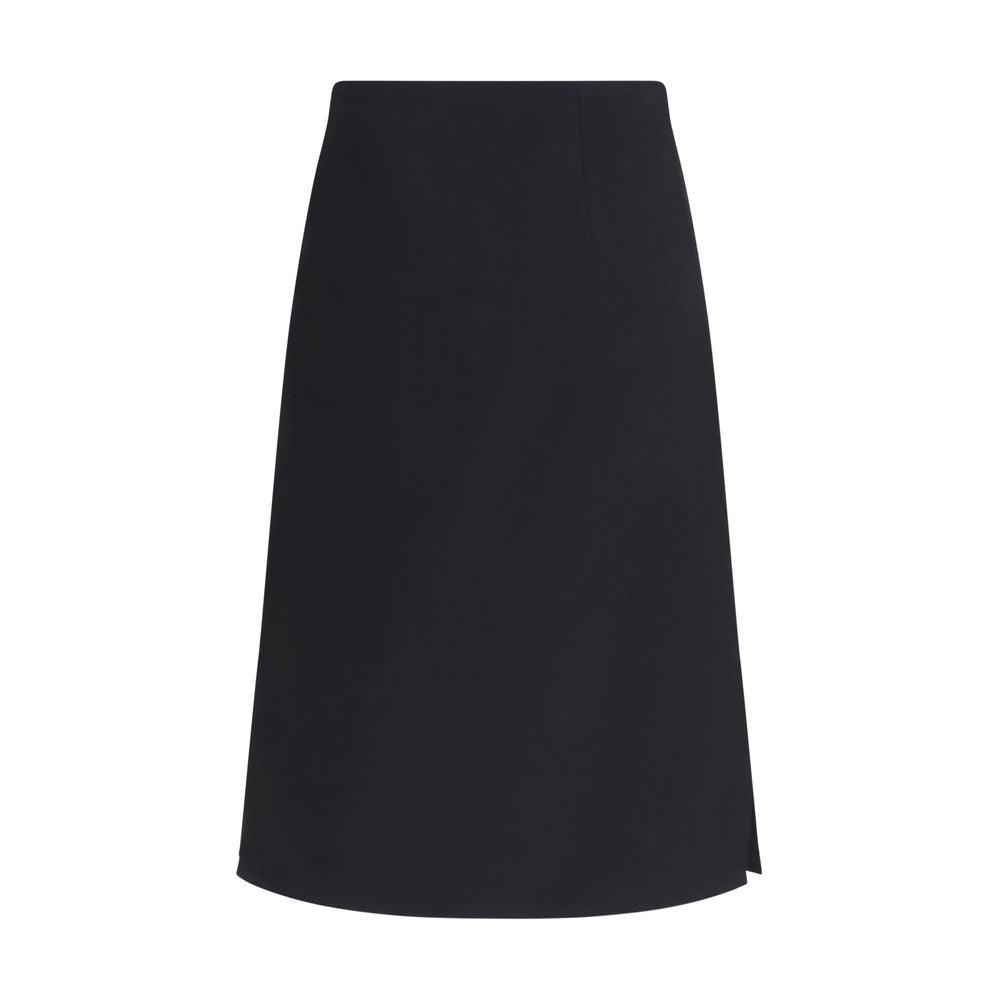 Fendi Black Wool Oves Aries Midi Skirt | Regal Royce