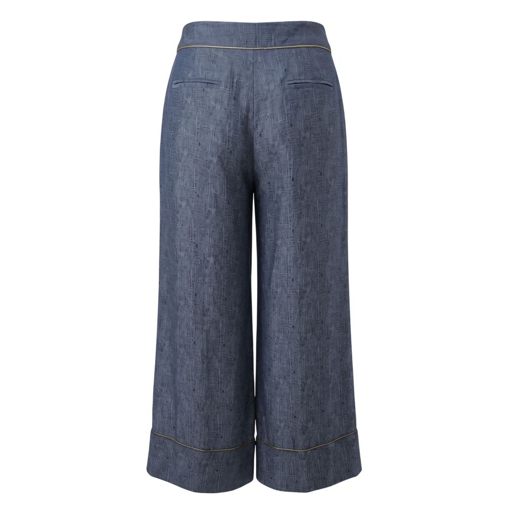 Trussardi Blue Viscose Women Pants | Regal Royce
