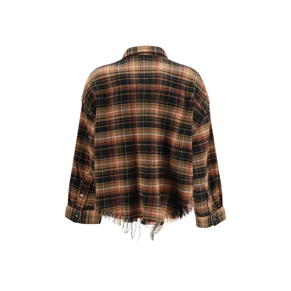 R13 Brown Cotton Pattern Shirt | Regal Royce
