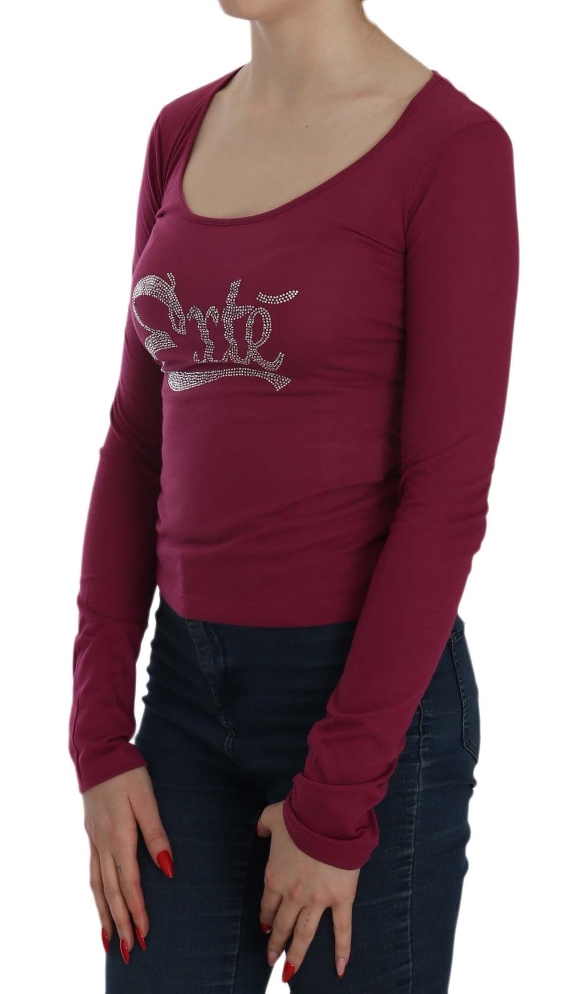 Exte Crystal Embellished Long Sleeve Casual Top | Regal Royce