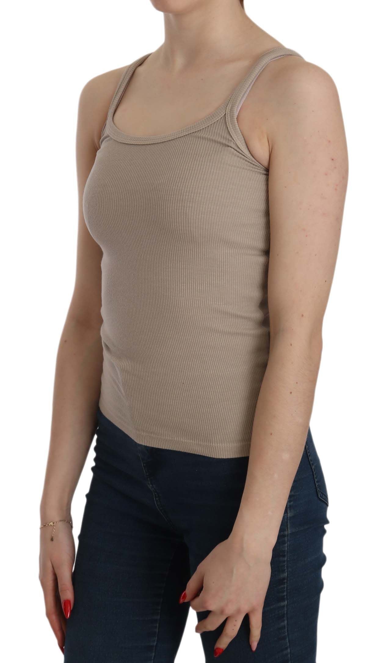 PINK MEMORIES Brown Sleeveless Spaghetti Strap Top Blouse | Regal Royce