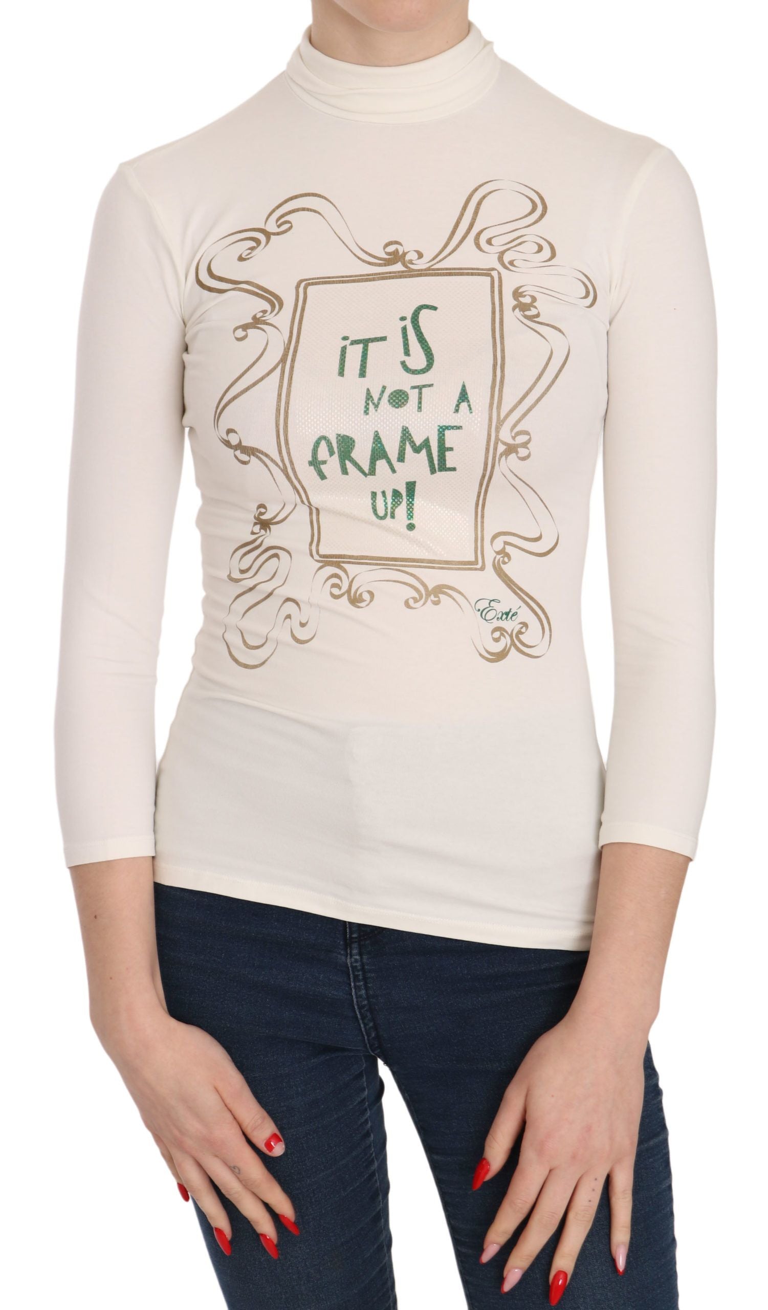 Exte Crew Neck It Is Not A Frame Up! Print Blouse | Regal Royce