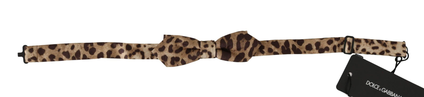 Dolce & Gabbana Brown Leopard Silk Adjustable Neck Papillon Men Bow Tie | Regal Royce