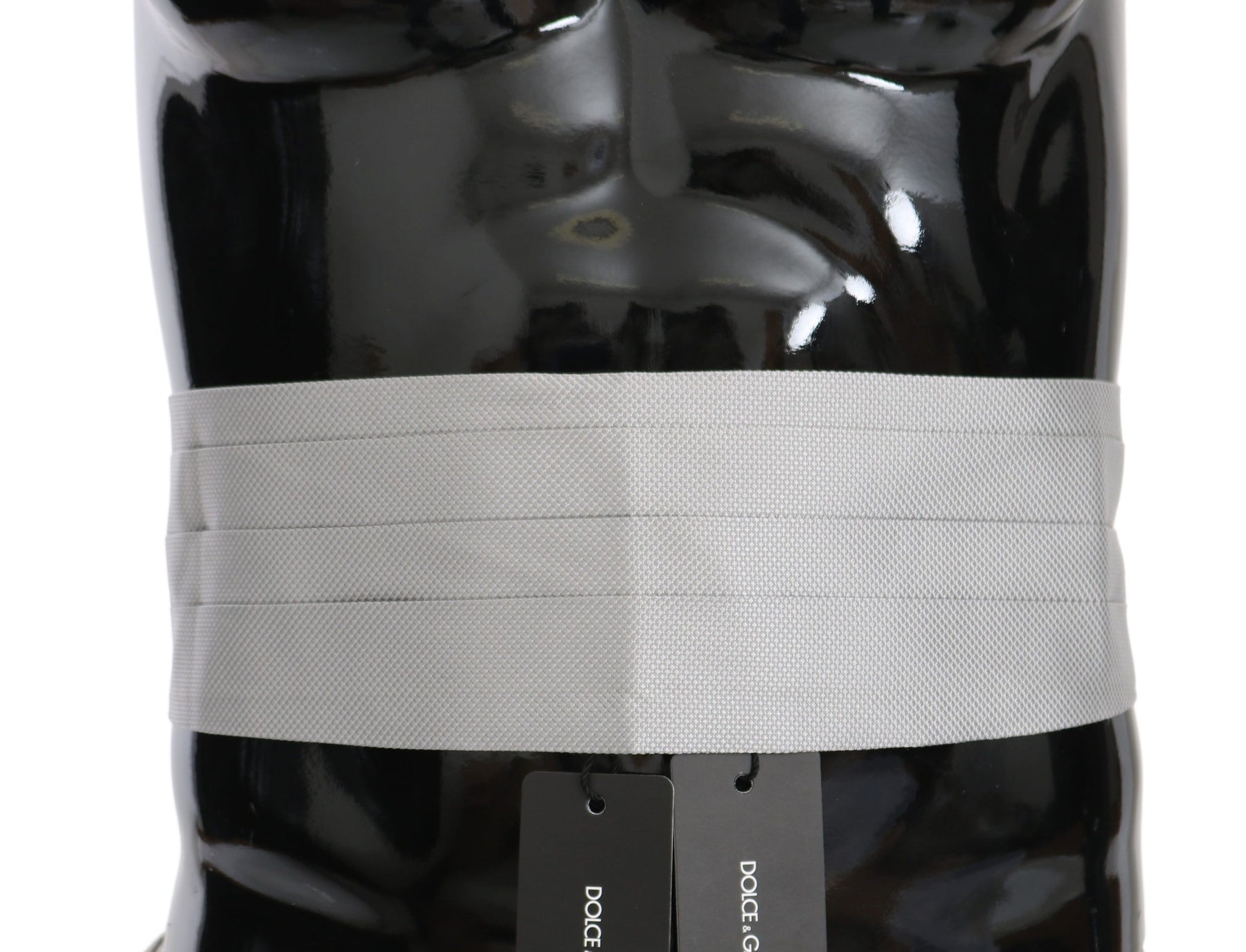 Dolce & Gabbana Gray Men Waist Belt 100% Silk Cummerbund | Regal Royce