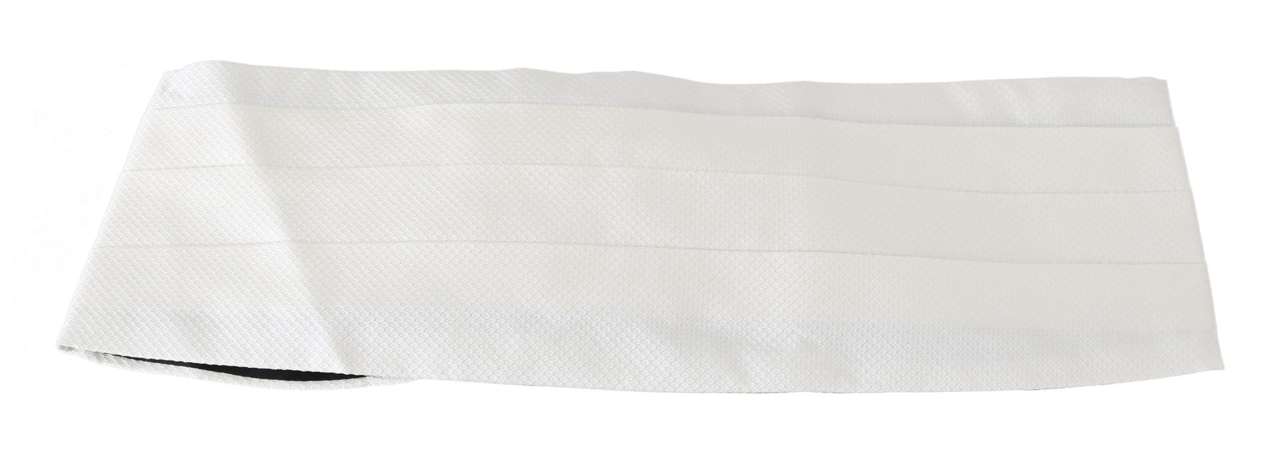 Dolce & Gabbana White Men Waist Belt 100% Silk Cummerbund | Regal Royce