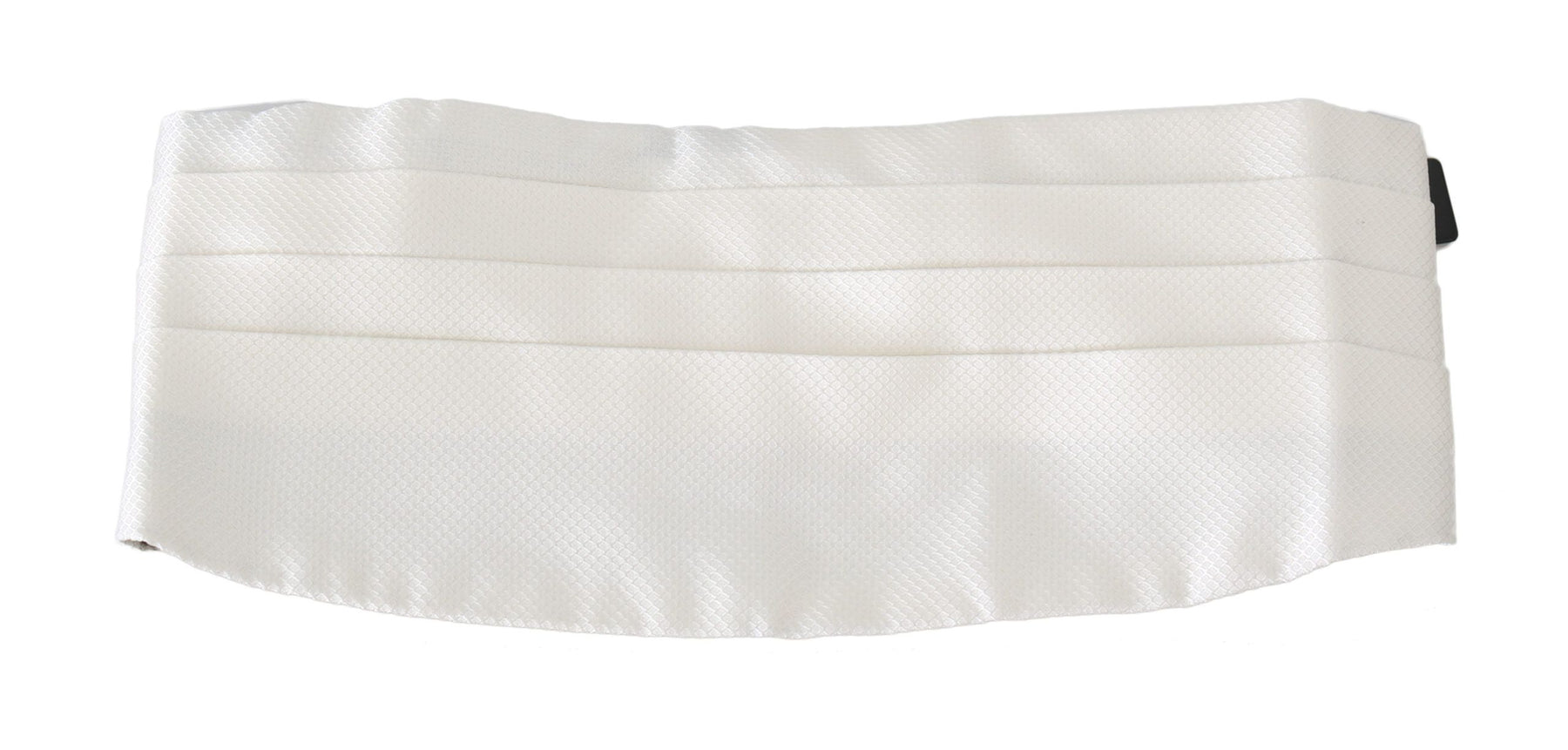 Dolce & Gabbana White Men Waist Belt 100% Silk Cummerbund | Regal Royce