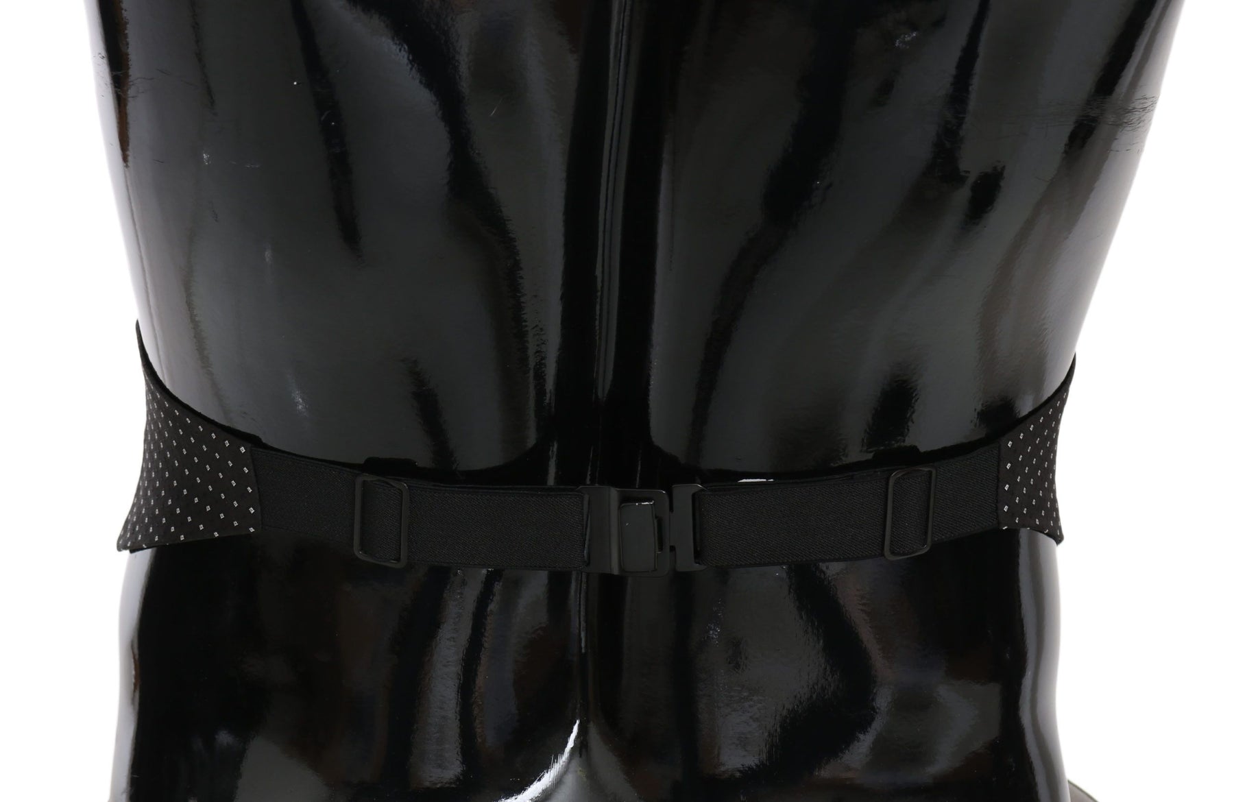 Dolce & Gabbana Black Dotted Waist Belt Silk Cummerbund | Regal Royce