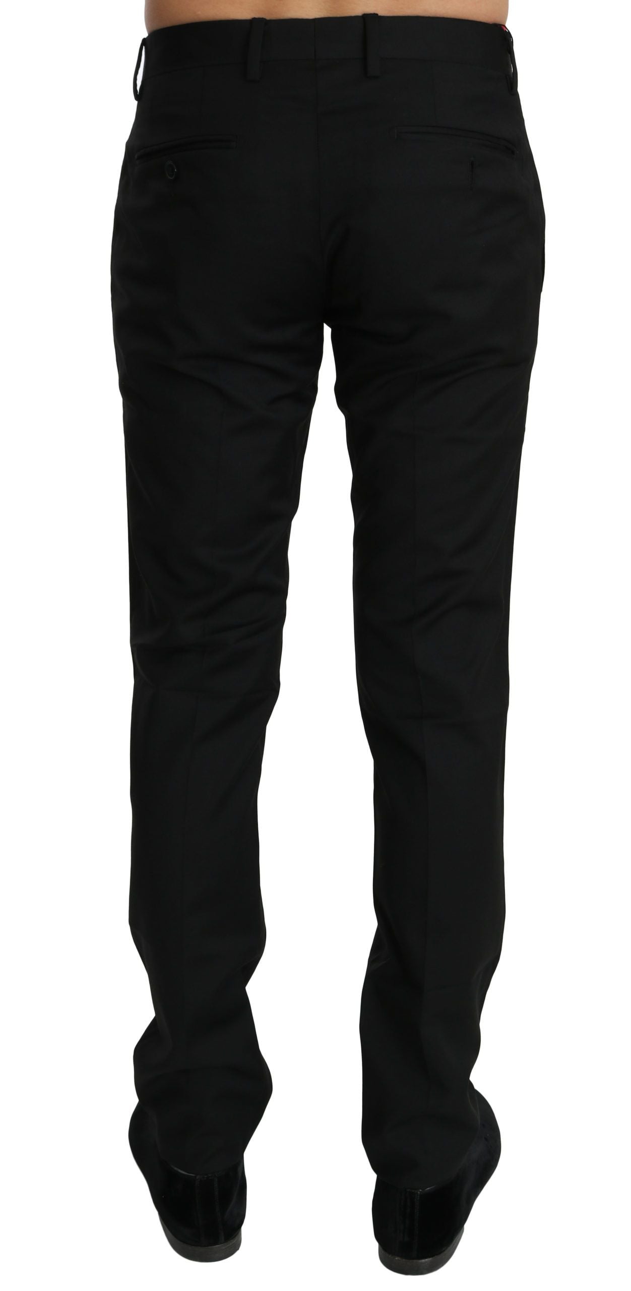 Dolce & Gabbana Black Dress Formal Trouser Mens Wool Pants | Regal Royce