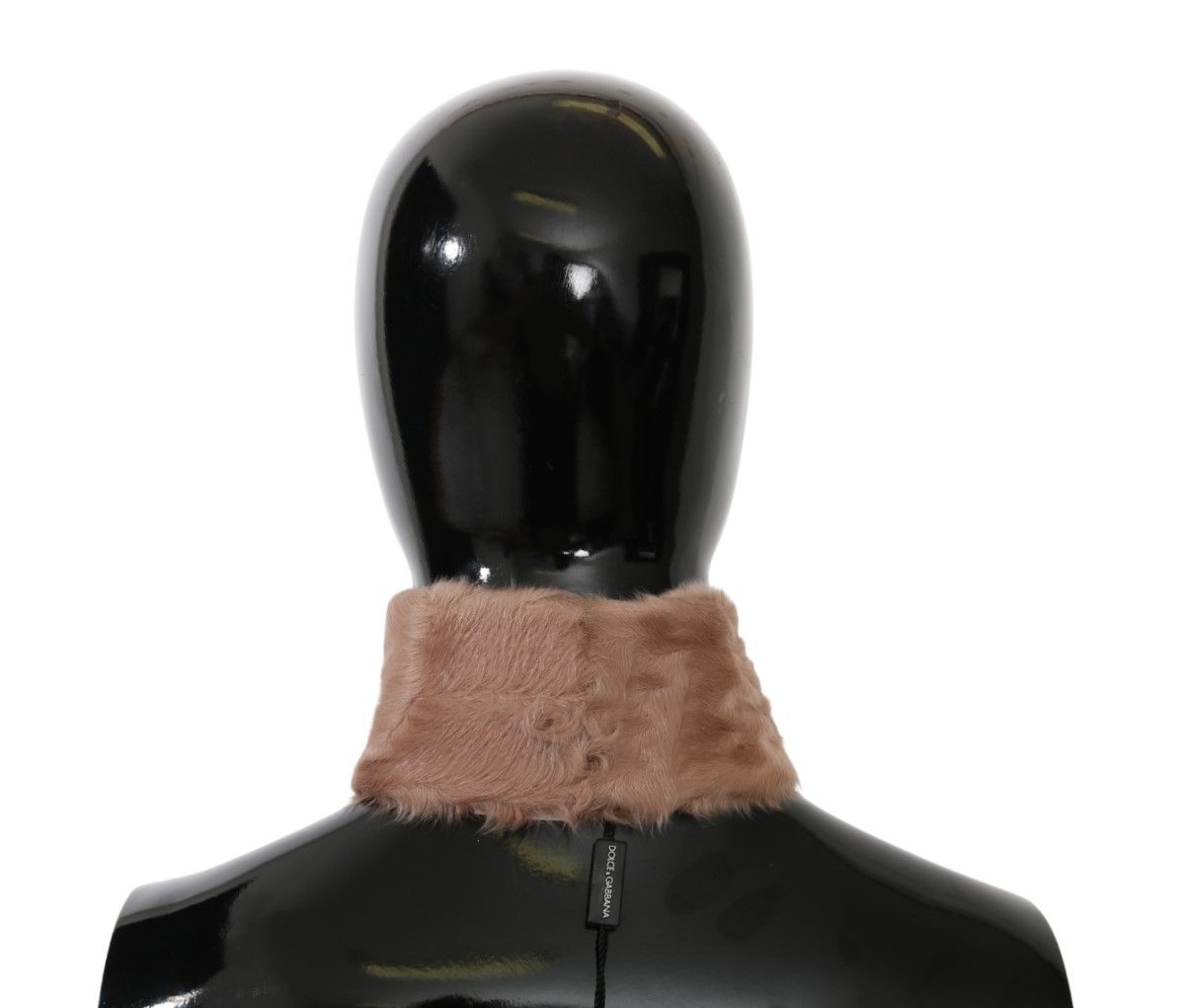 Dolce & Gabbana Beige Fur Neck Collar Lambskin Scarf | Regal Royce