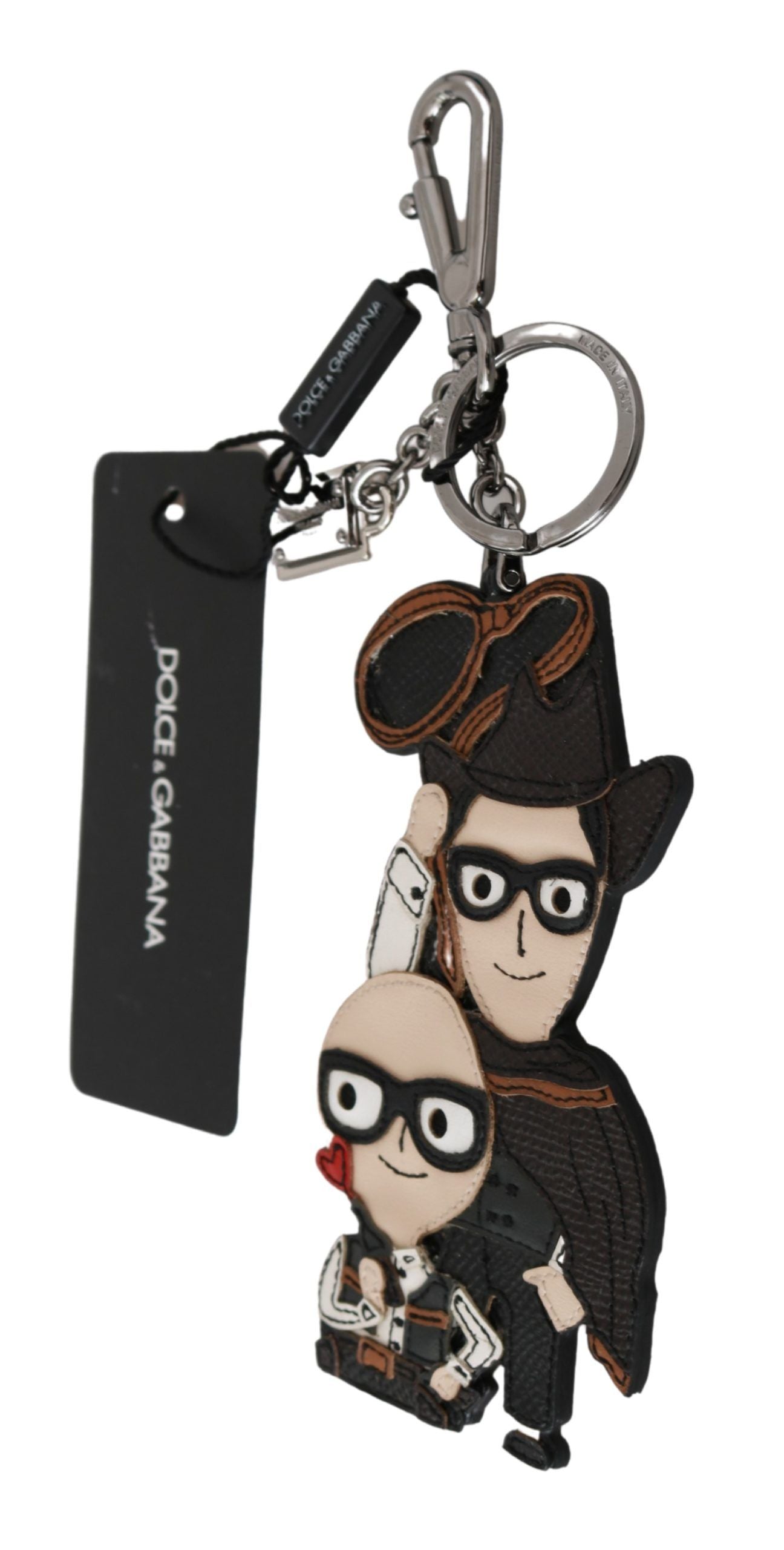Dolce & Gabbana Leather Dominico Stefano SICILY WESTERN Badge Keychain | Regal Royce