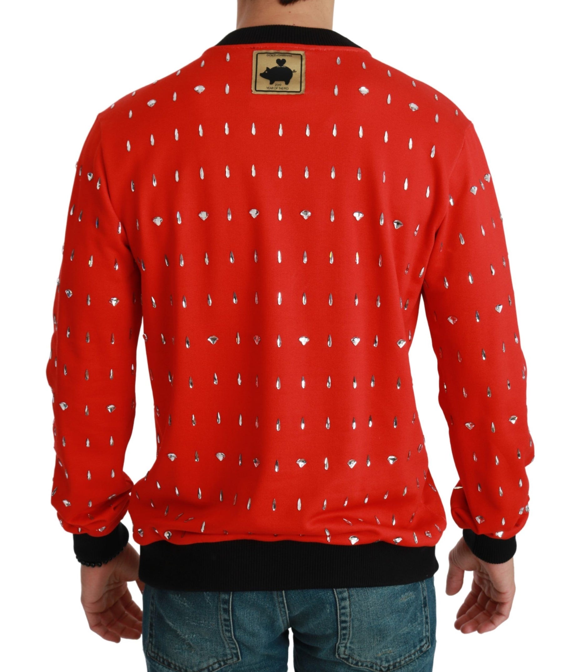 Dolce & Gabbana Red Crystal Pig of the Year Sweater | Regal Royce