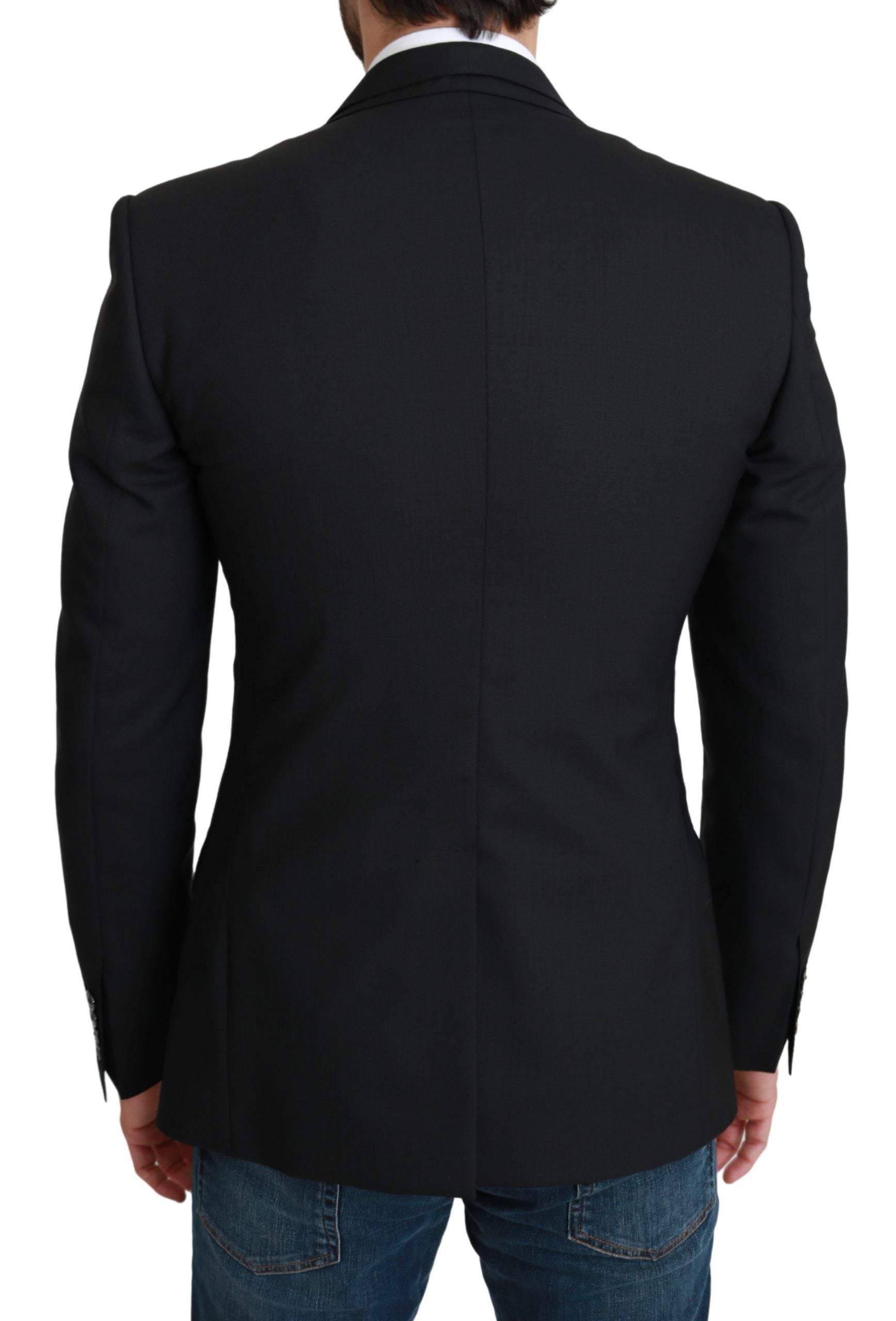 Dolce & Gabbana Black Single Breasted Formal Wool Blazer | Regal Royce