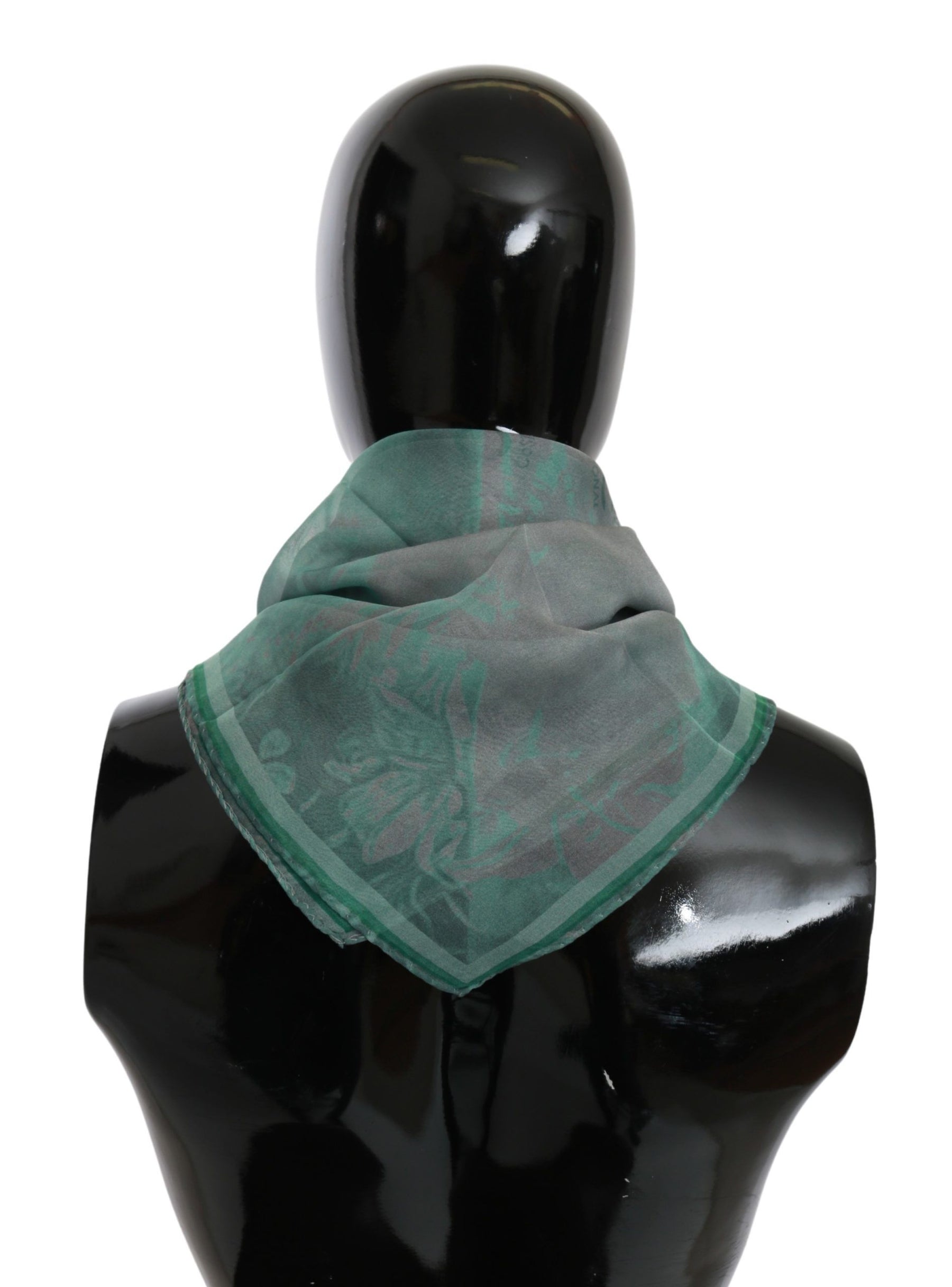 Costume National Green Silk Shawl Foulard Wrap Scarf | Regal Royce