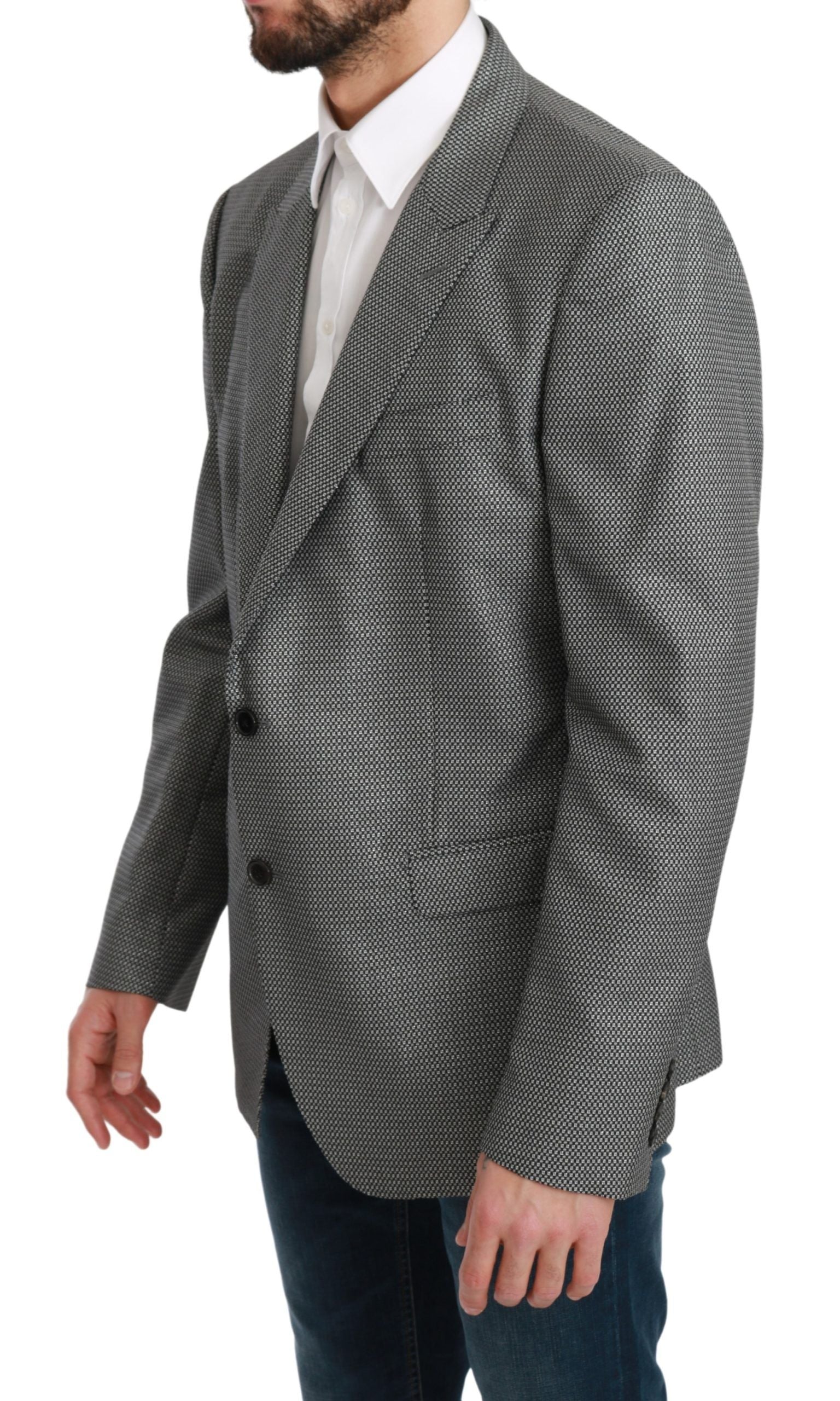 Dolce & Gabbana Gray Slim Fit Formal MARTINI Blazer | Regal Royce