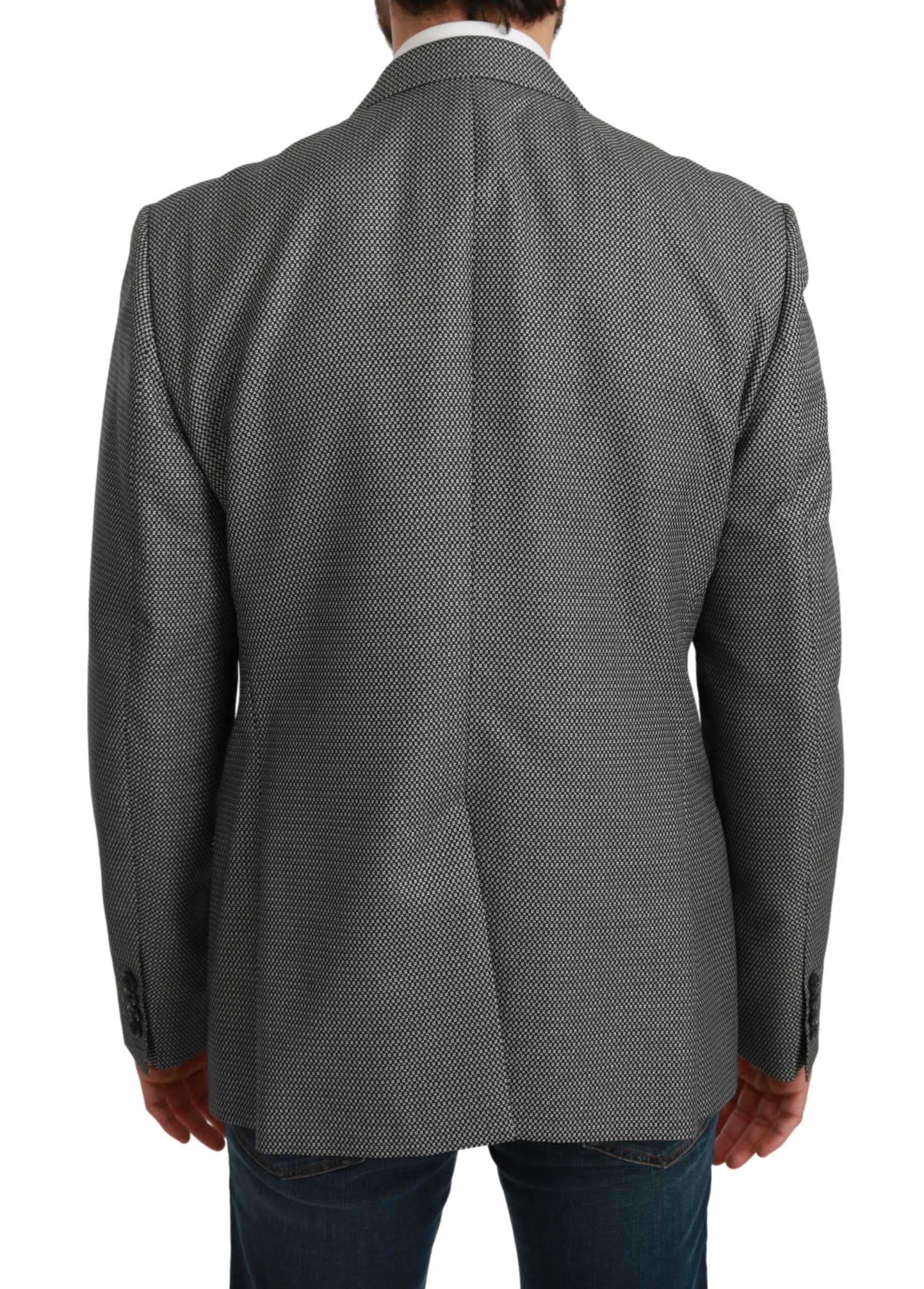 Dolce & Gabbana Gray Slim Fit Formal MARTINI Blazer | Regal Royce