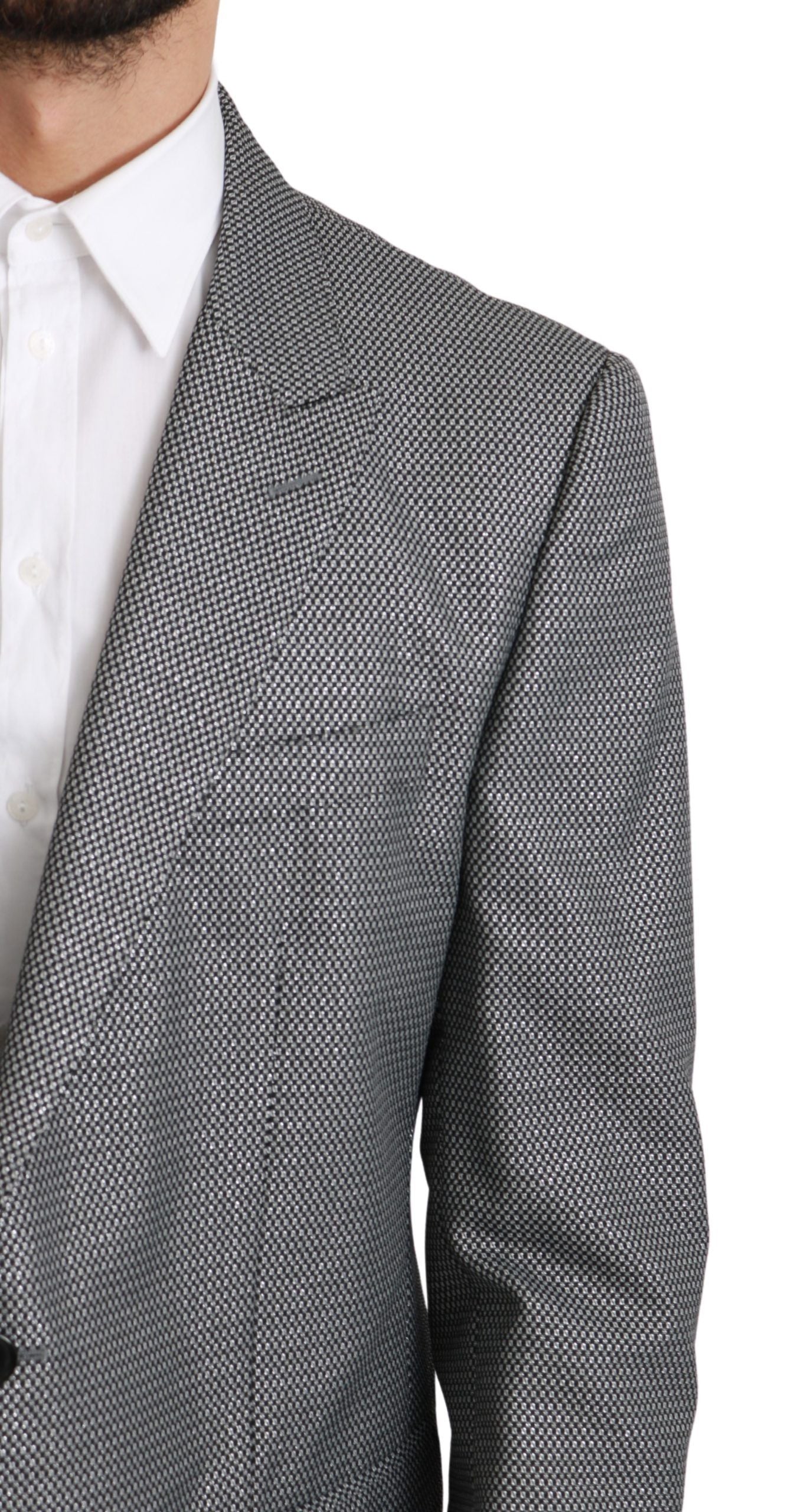 Dolce & Gabbana Gray Slim Fit Formal MARTINI Blazer | Regal Royce
