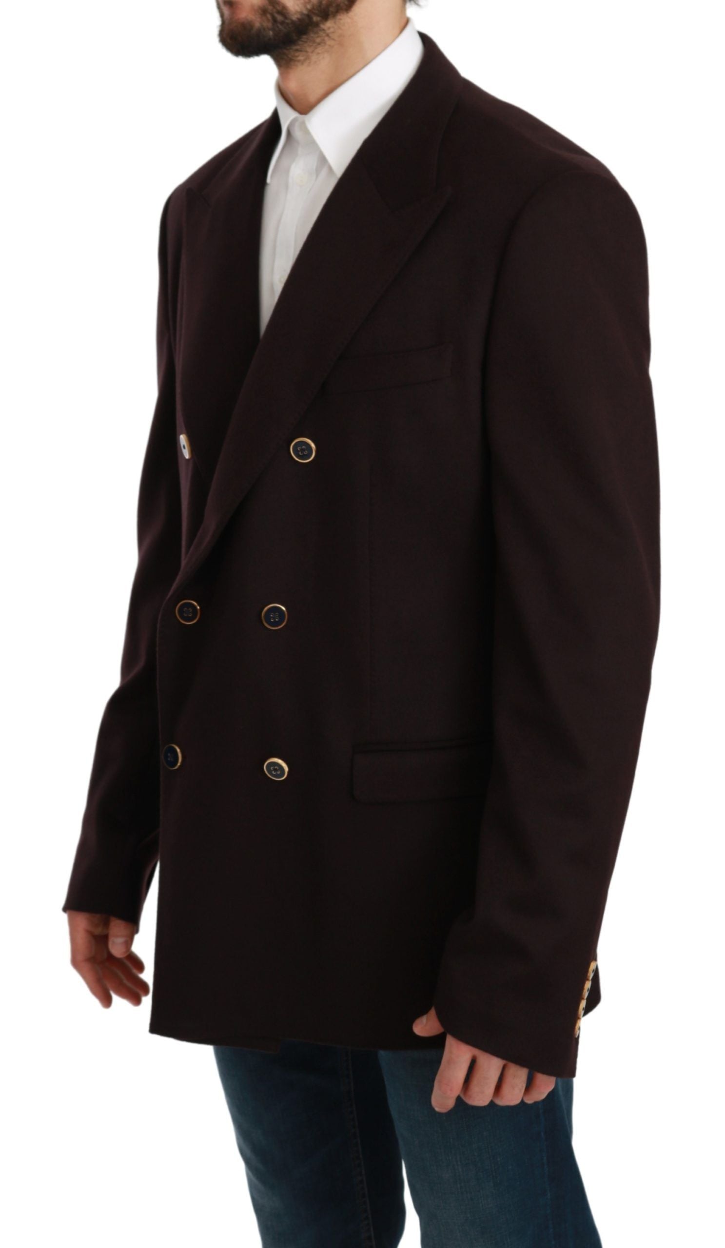 Dolce & Gabbana Bordeaux Cashmere Coat TAORMINA Blazer | Regal Royce