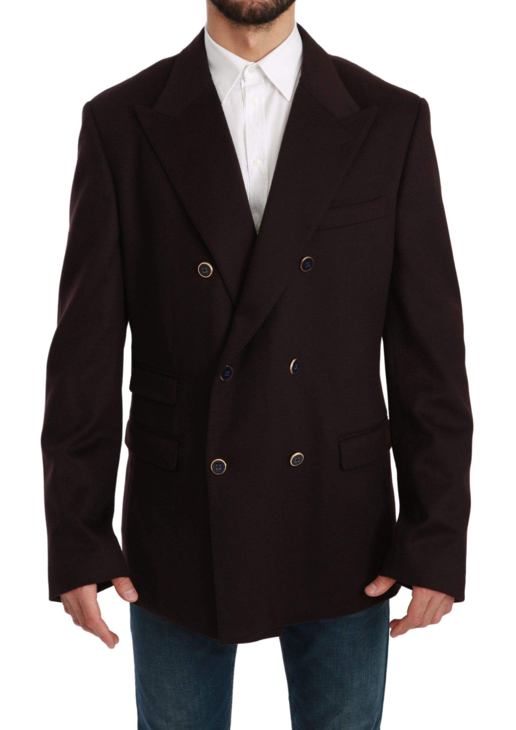 Dolce & Gabbana Bordeaux Cashmere Coat TAORMINA Blazer | Regal Royce