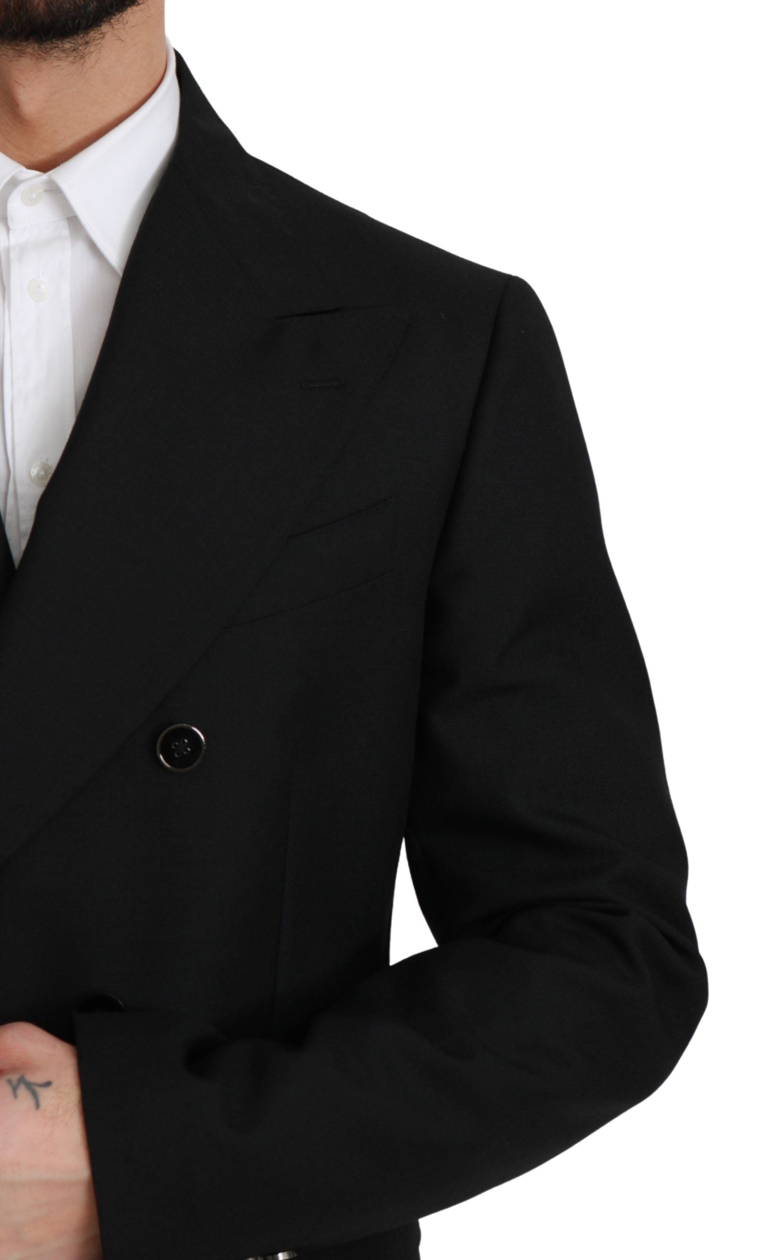 Dolce & Gabbana Black Slim Fit Jacket Coat Wool Blazer | Regal Royce