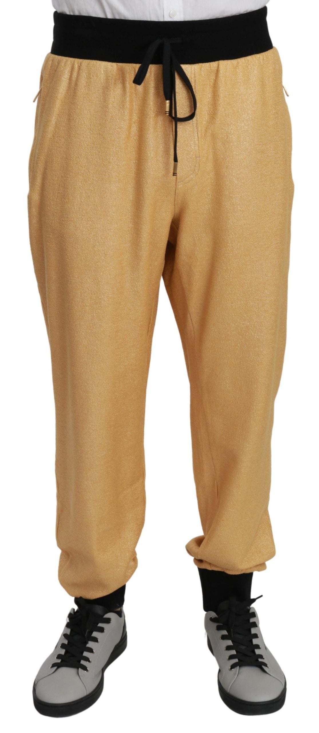 Dolce & Gabbana Gold Year Of The Pig Cotton Mens Pants | Regal Royce