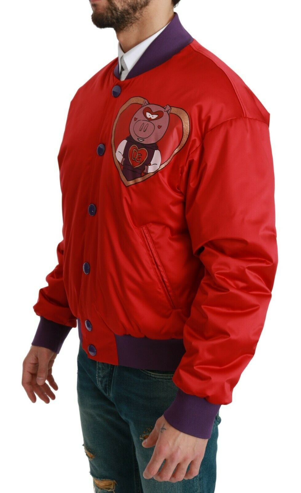 Dolce & Gabbana Red YEAR OF THE PIG Bomber Jacket | Regal Royce