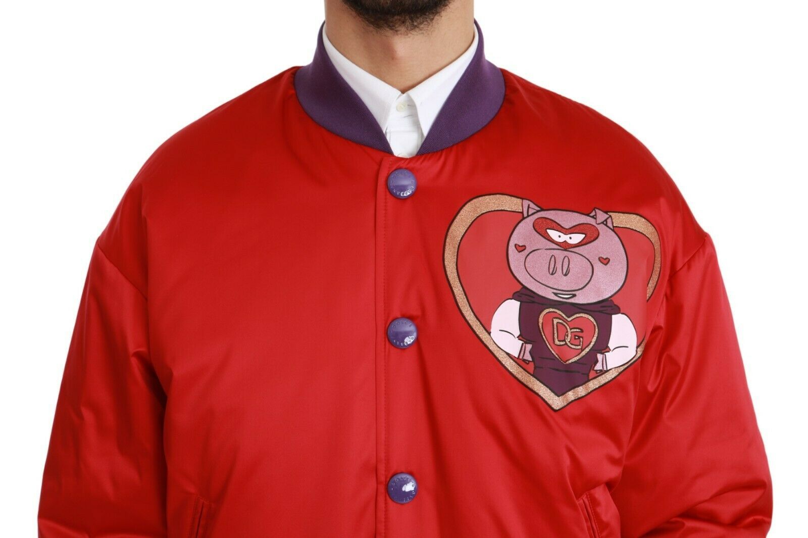 Dolce & Gabbana Red YEAR OF THE PIG Bomber Jacket | Regal Royce