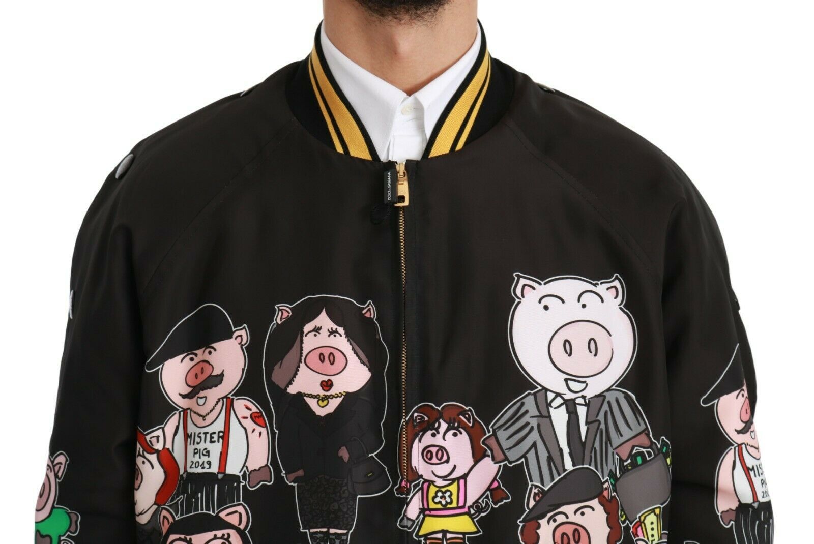 Dolce & Gabbana Black YEAR OF THE PIG Bomber Jacket | Regal Royce