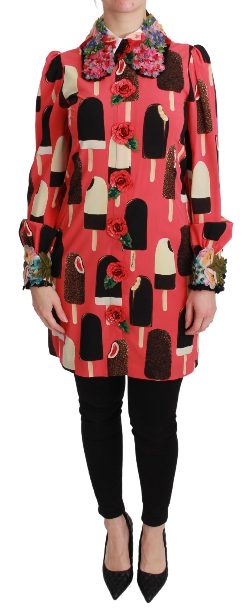 Dolce & Gabbana Pink Ice Cream Roses Sequined Dress | Regal Royce