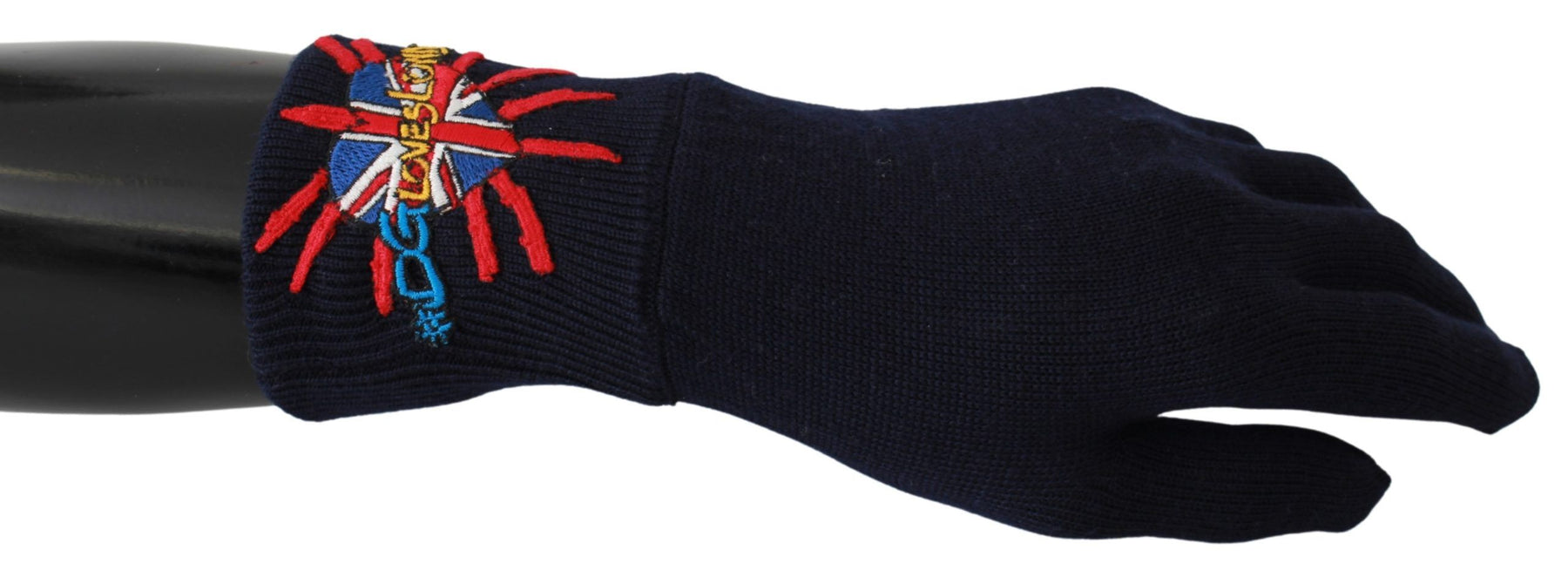 Dolce & Gabbana Blue #DGLovesLondon Embroidered Wool Gloves | Regal Royce