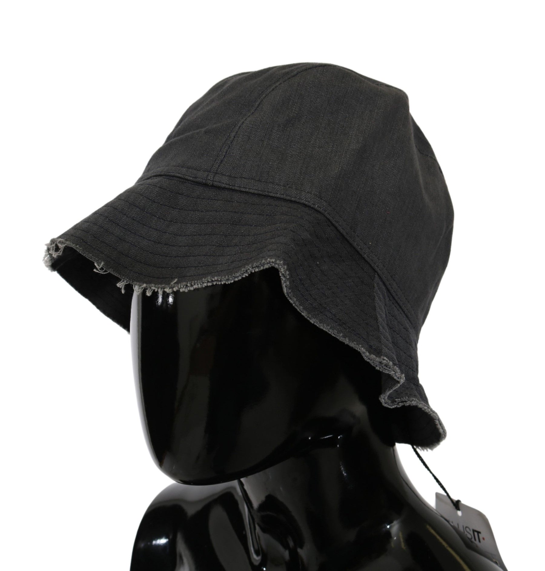 Costume National Black Washed Wide Brim Outdoor Bucket Hat | Regal Royce