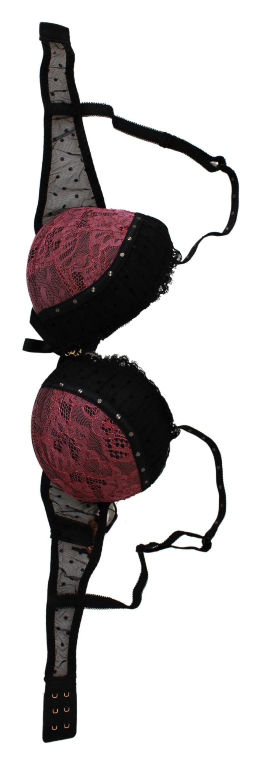 Roberto Cavalli Black Pink Lace Push Up Bra Underwear | Regal Royce