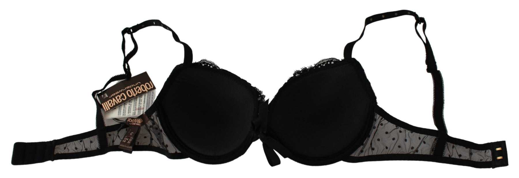 Roberto Cavalli Black Pink Lace Push Up Bra Underwear | Regal Royce