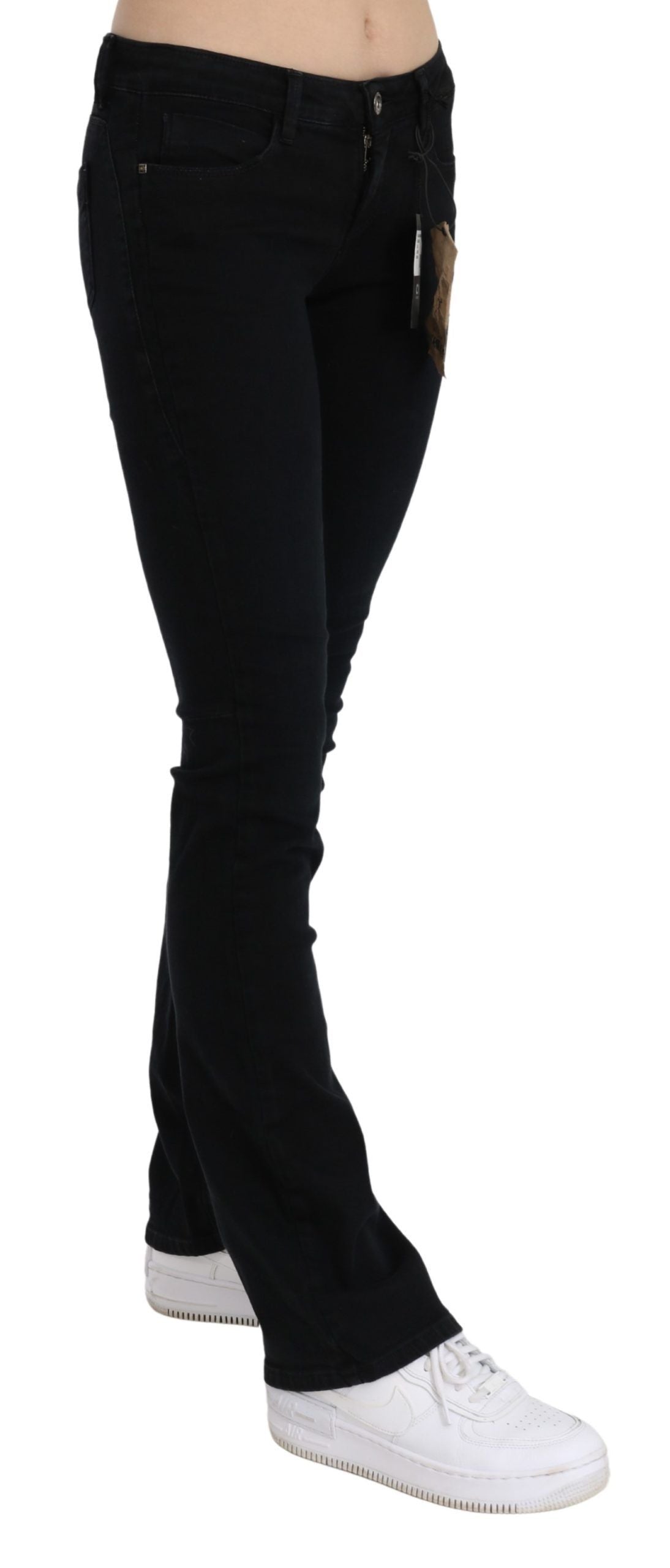 Costume National Black Low Waist Skinny Denim Cotton Jeans | Regal Royce