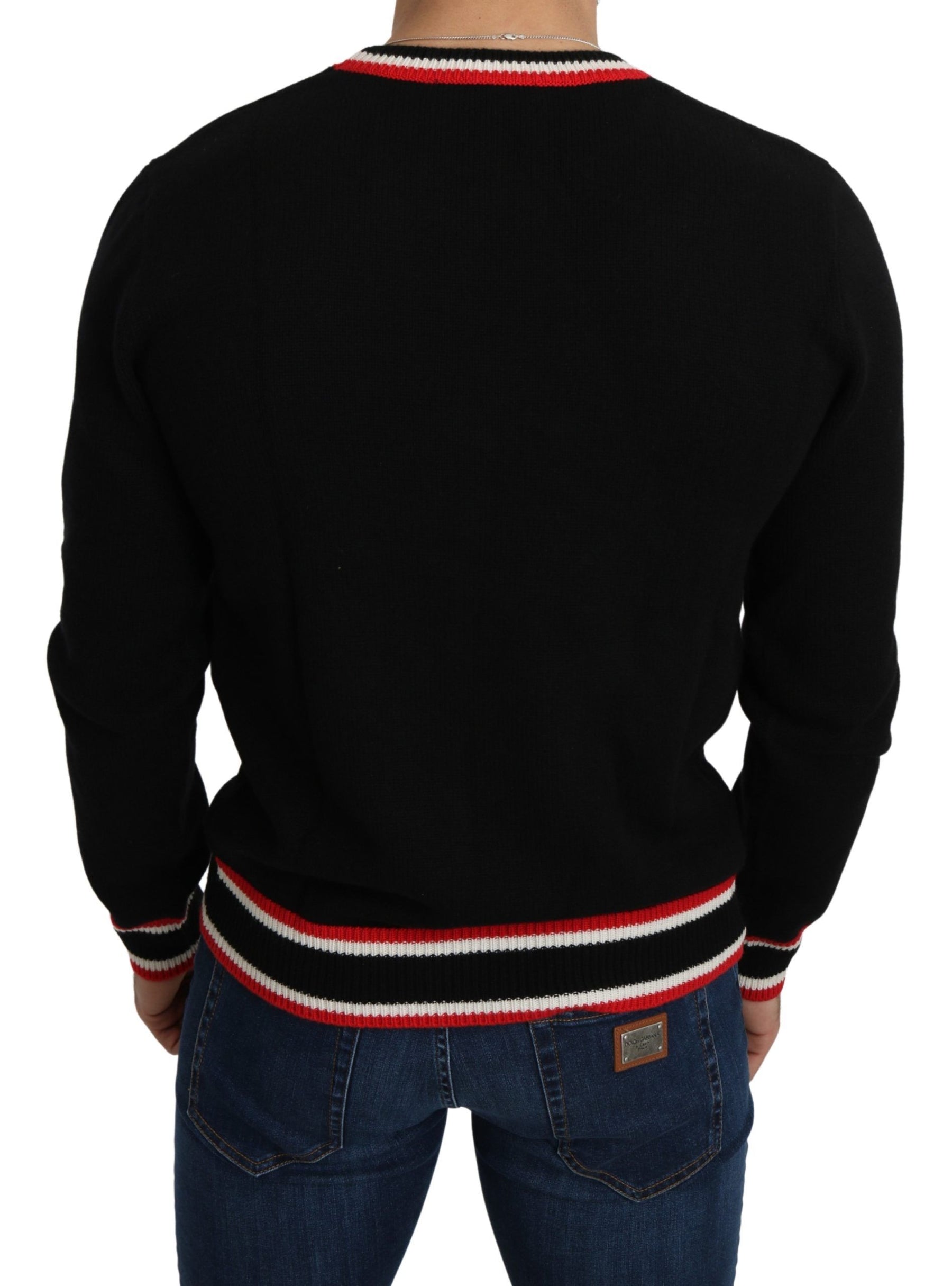 Dolce & Gabbana Black Cashmere Pig of the Year Pullover Sweater | Regal Royce
