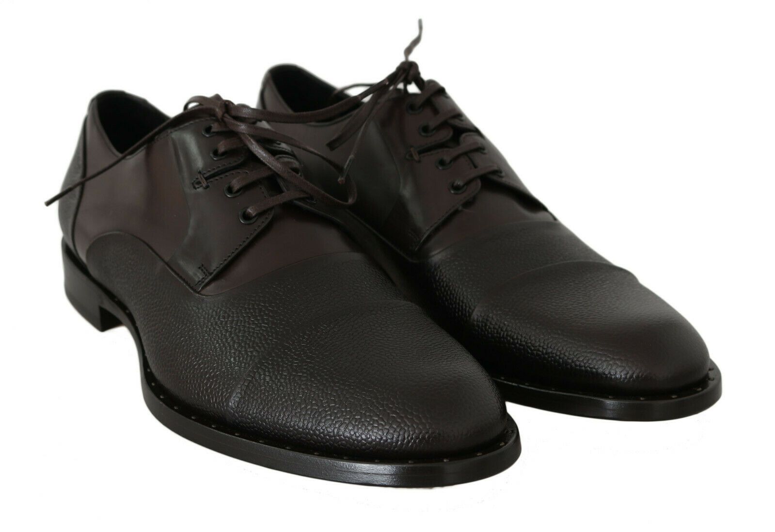 Dolce & Gabbana Brown Leather Laceups Dress Mens Shoes | Regal Royce