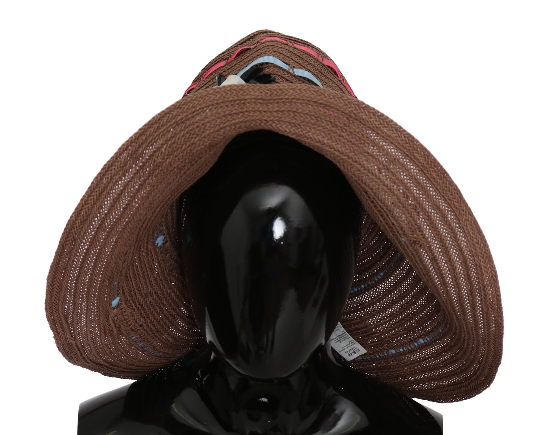 Dolce & Gabbana Brown Floral Wide Brim Straw Floppy Cap Hat | Regal Royce