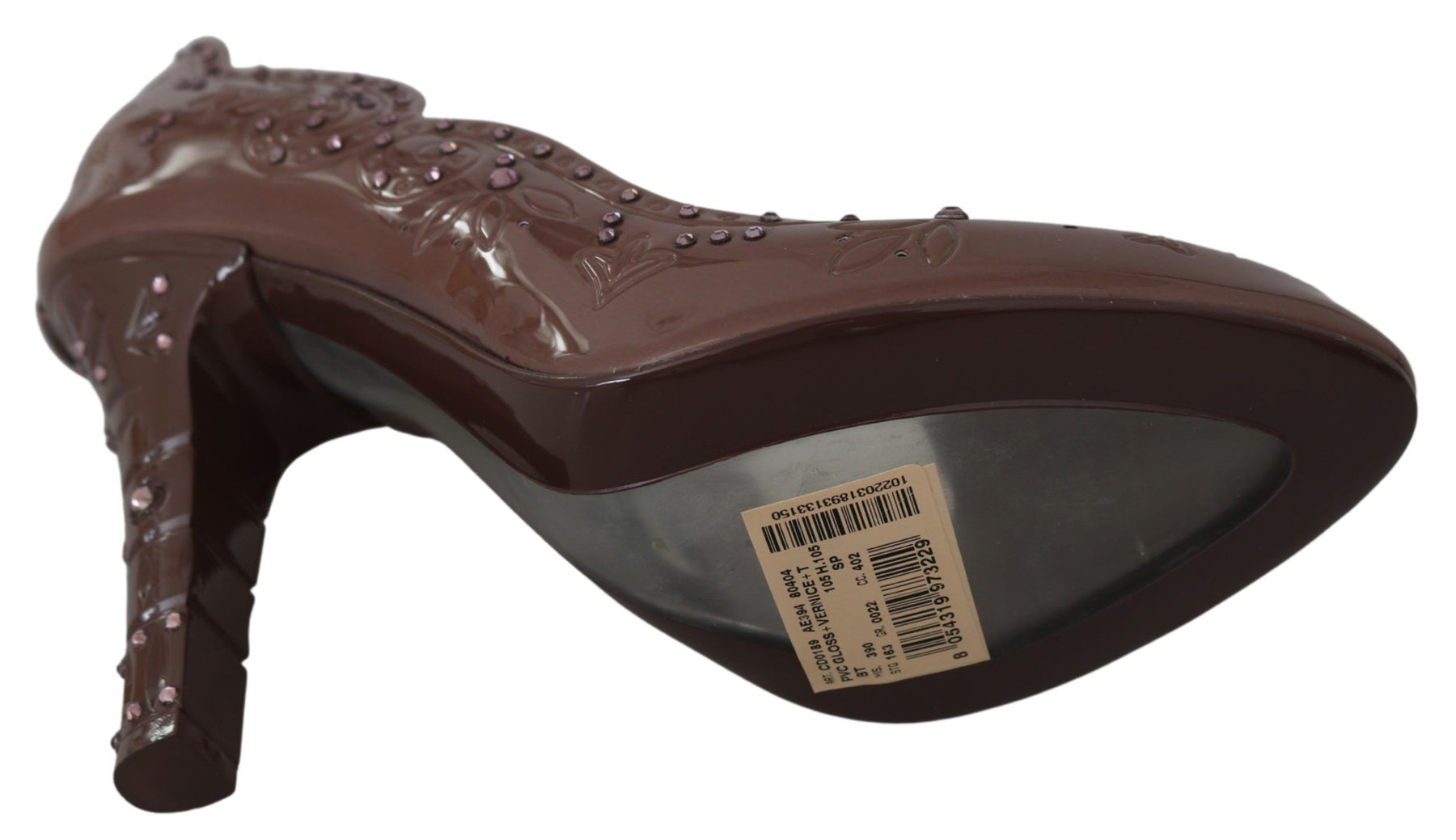 Dolce & Gabbana Brown Floral Crystal Heels CINDERELLA Shoes | Regal Royce