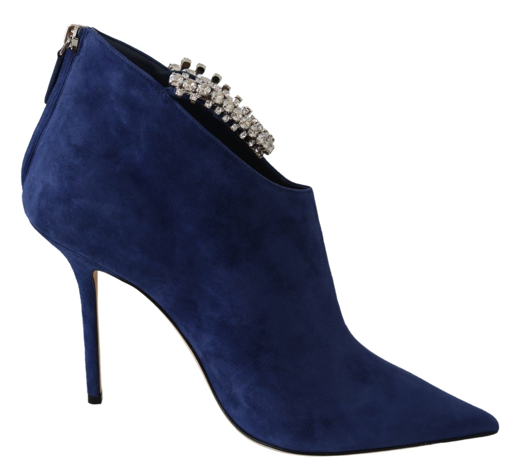 Jimmy Choo Pop Blue Leather Blaize 100 Boots Shoes | Regal Royce