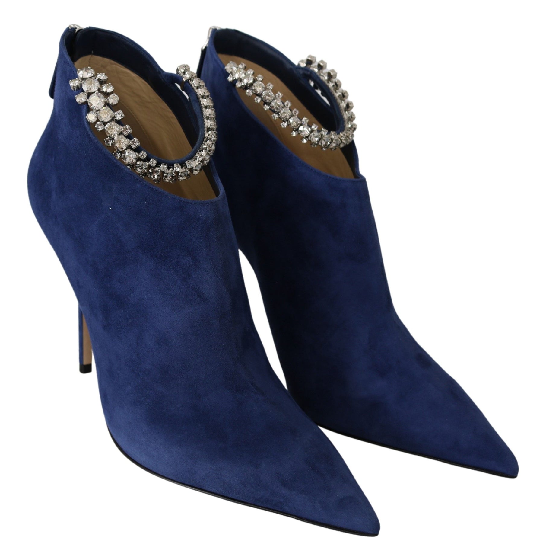 Jimmy Choo Pop Blue Leather Blaize 100 Boots Shoes | Regal Royce