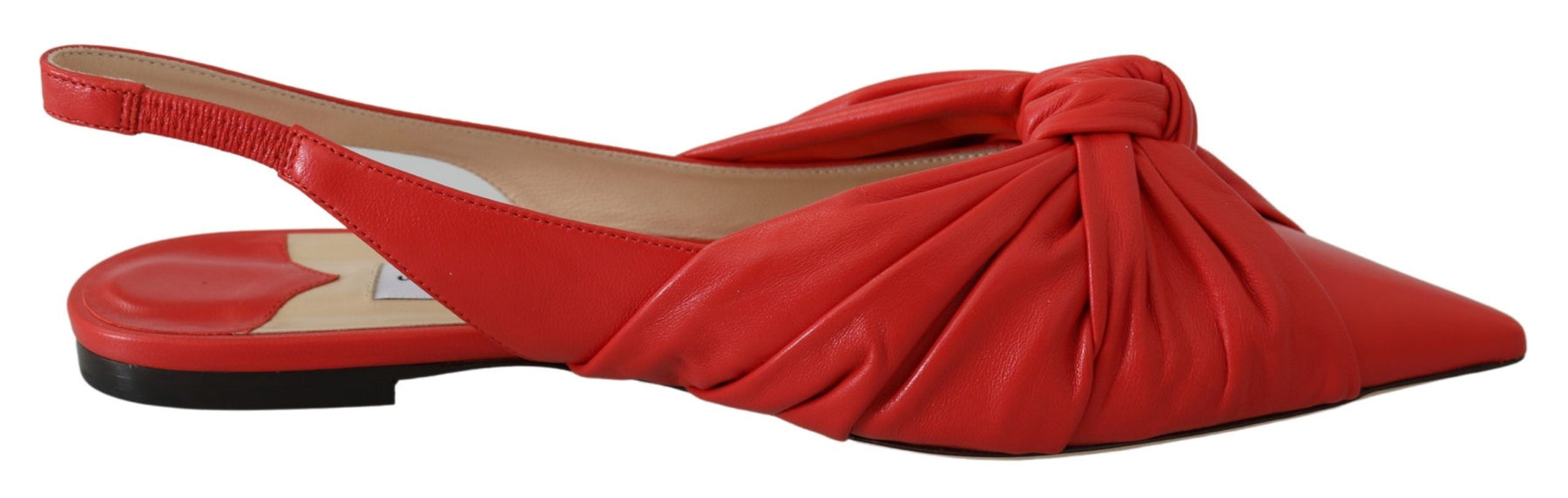 Jimmy Choo Annabell Flat Nap Chilli Leather Flat Shoes | Regal Royce