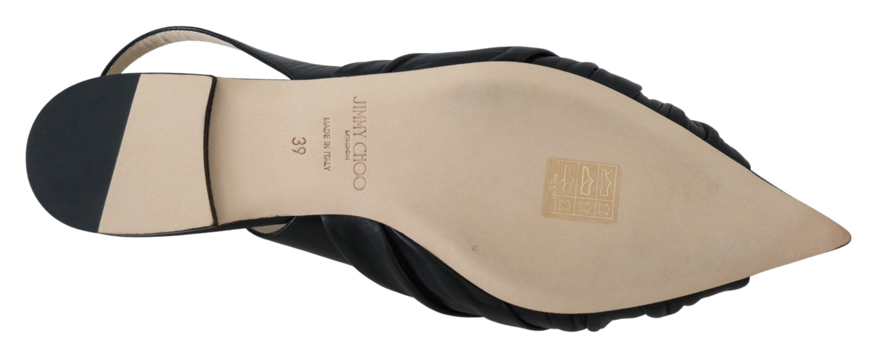 Jimmy Choo Black Leather Annabell Flat Shoes | Regal Royce
