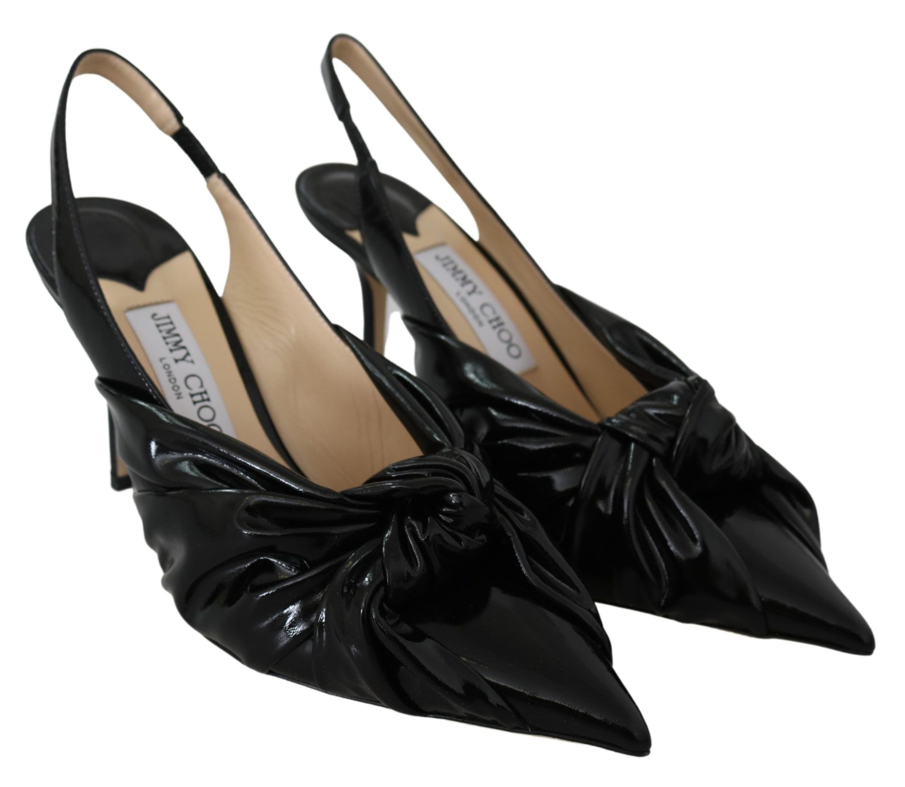 Jimmy Choo Black Patent Leather Annabell 85 Pumps | Regal Royce