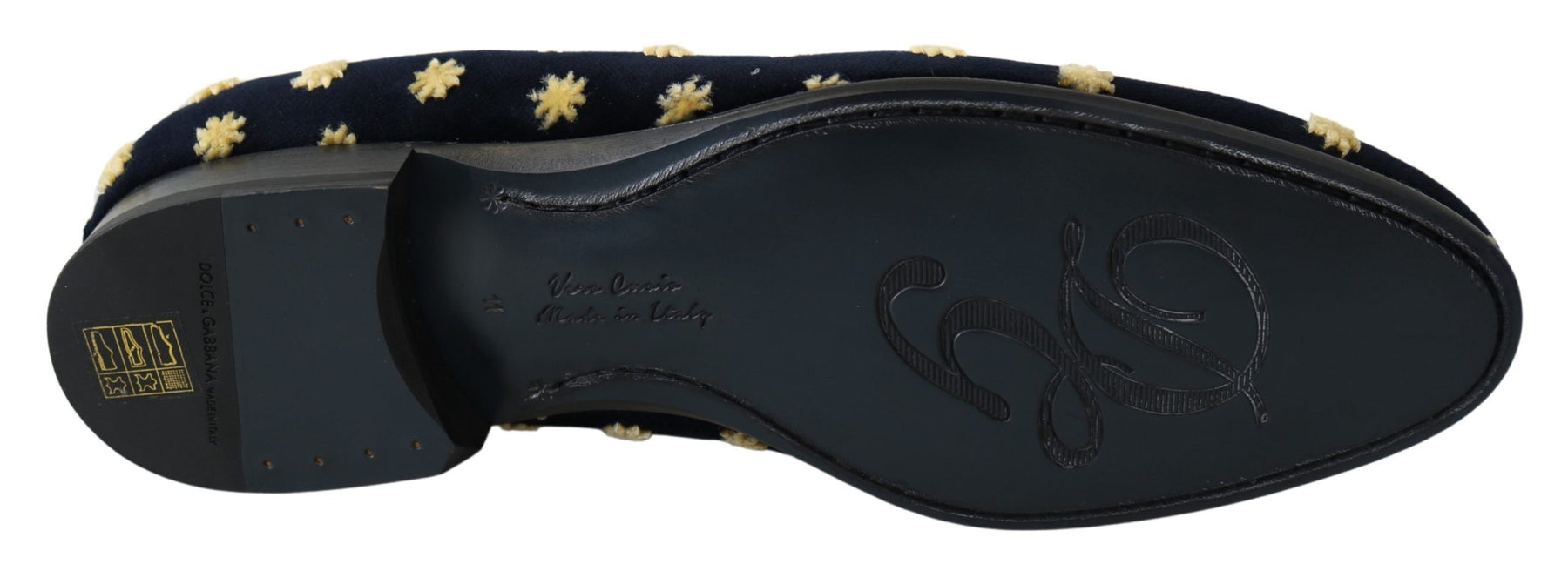 Dolce & Gabbana Blue Velvet Crown Slippers Loafers Shoes | Regal Royce
