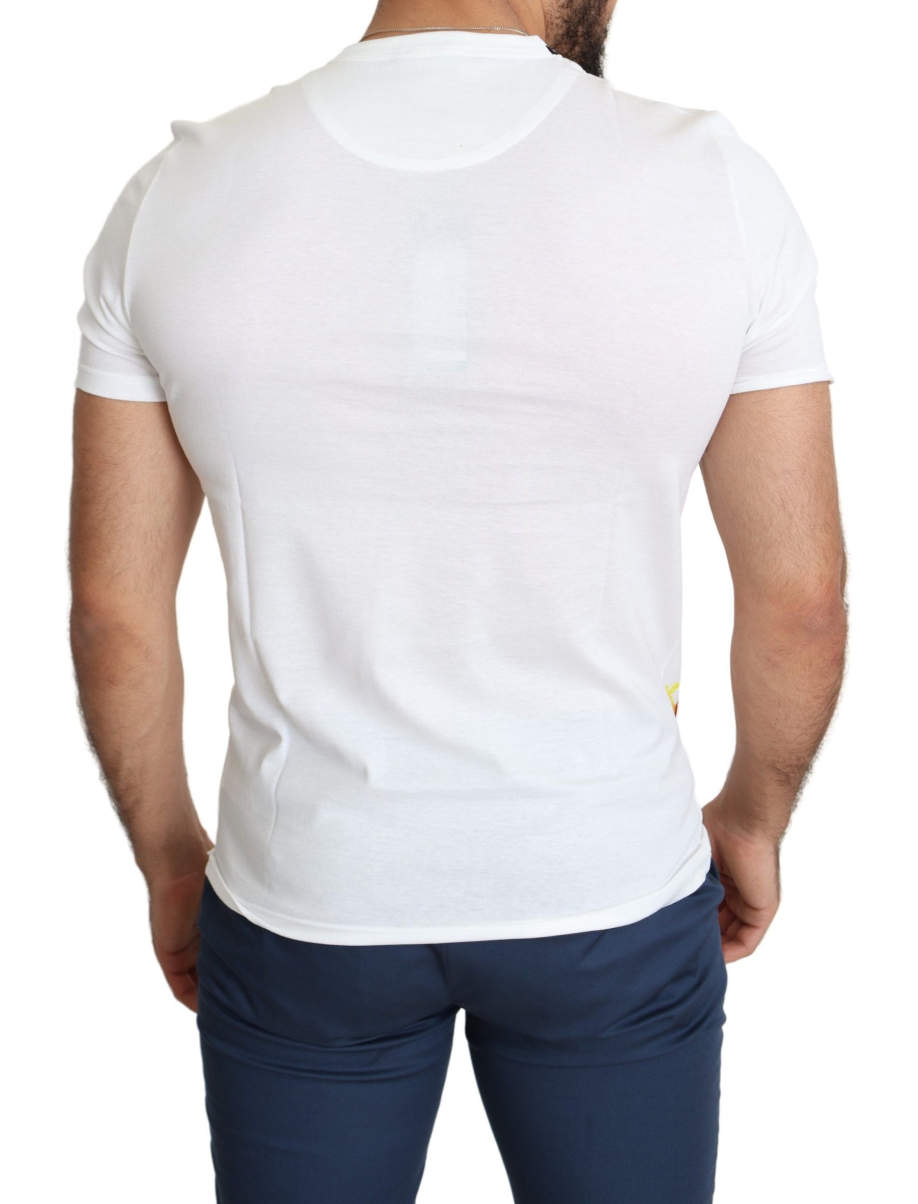 Dolce & Gabbana White Saint Valentine Print Cotton Men T-shirt | Regal Royce