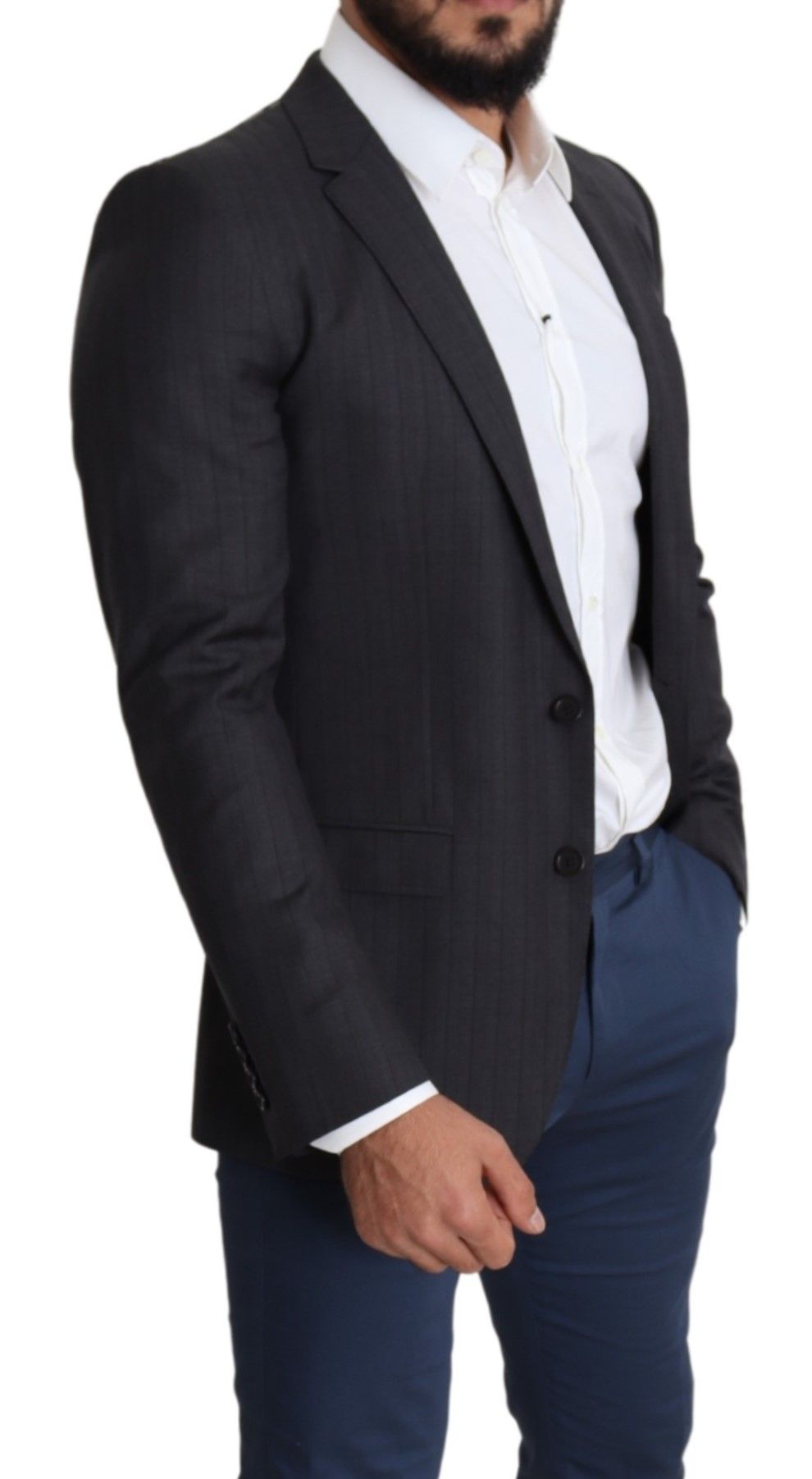 Dolce & Gabbana Black Wool Single Breasted Coat MARTINI Blazer | Regal Royce