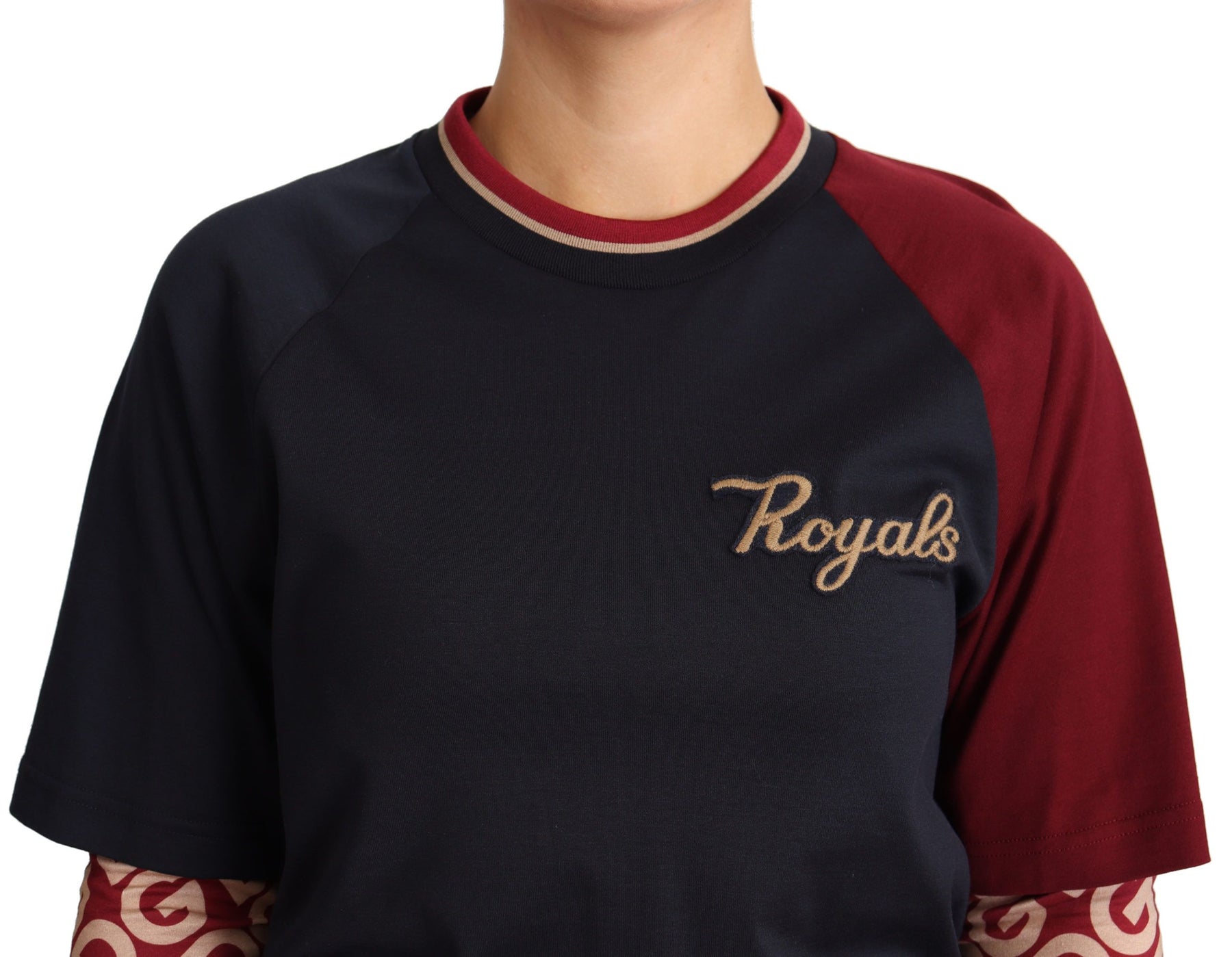 Dolce & Gabbana Multicolor Royals Crewneck Pullover Sweater | Regal Royce