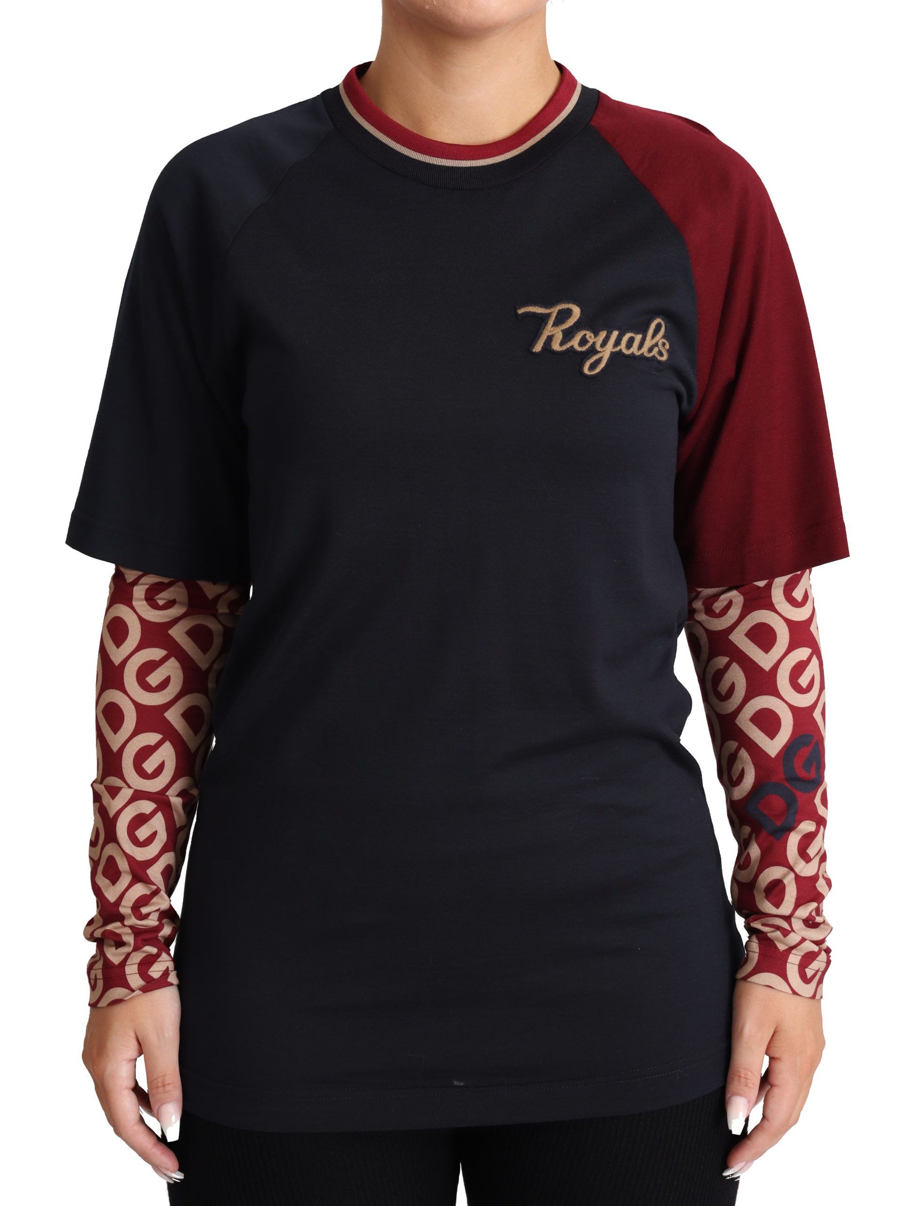 Dolce & Gabbana Multicolor Royals Crewneck Pullover Sweater | Regal Royce